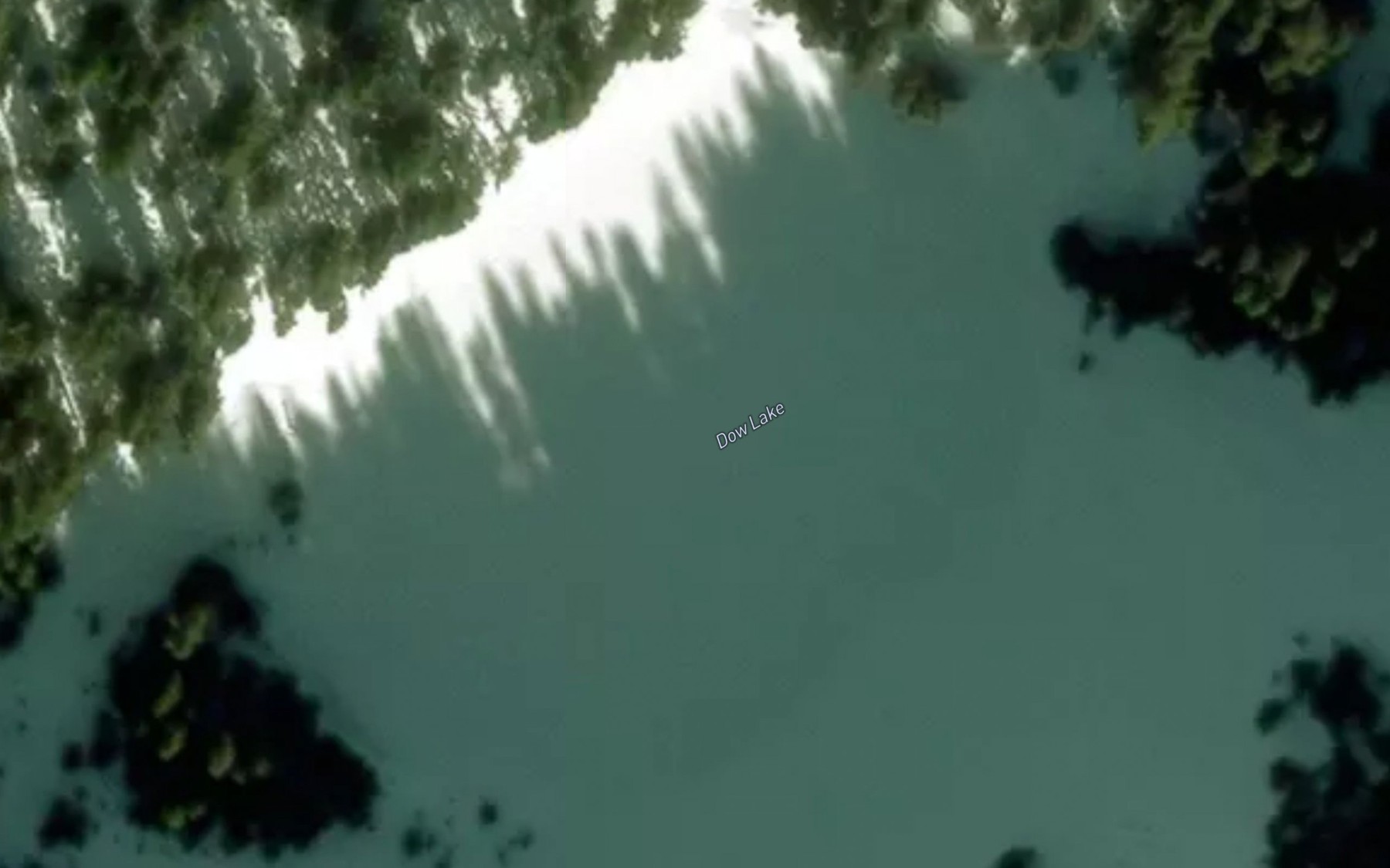 Satellite map of the Dow Lake