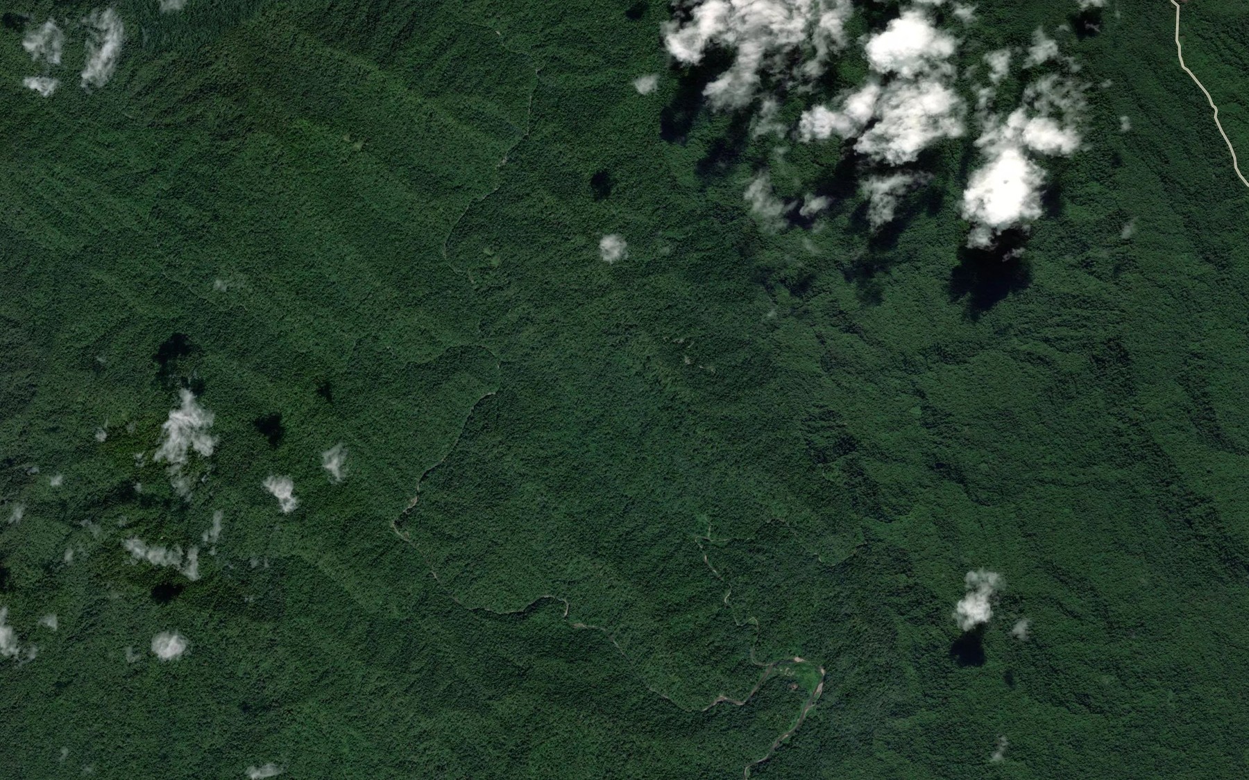 Satellite map of the Keba Creek