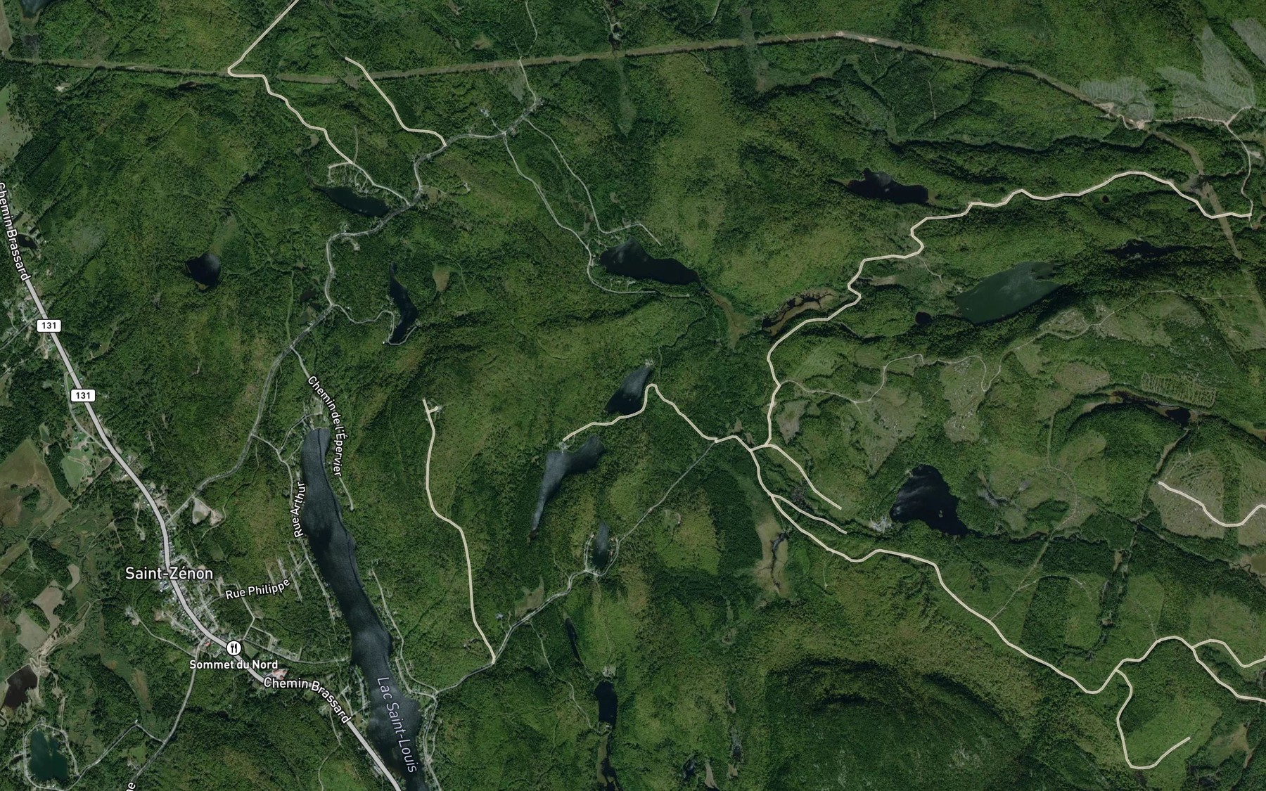 Satellite map of the Lac Chabot