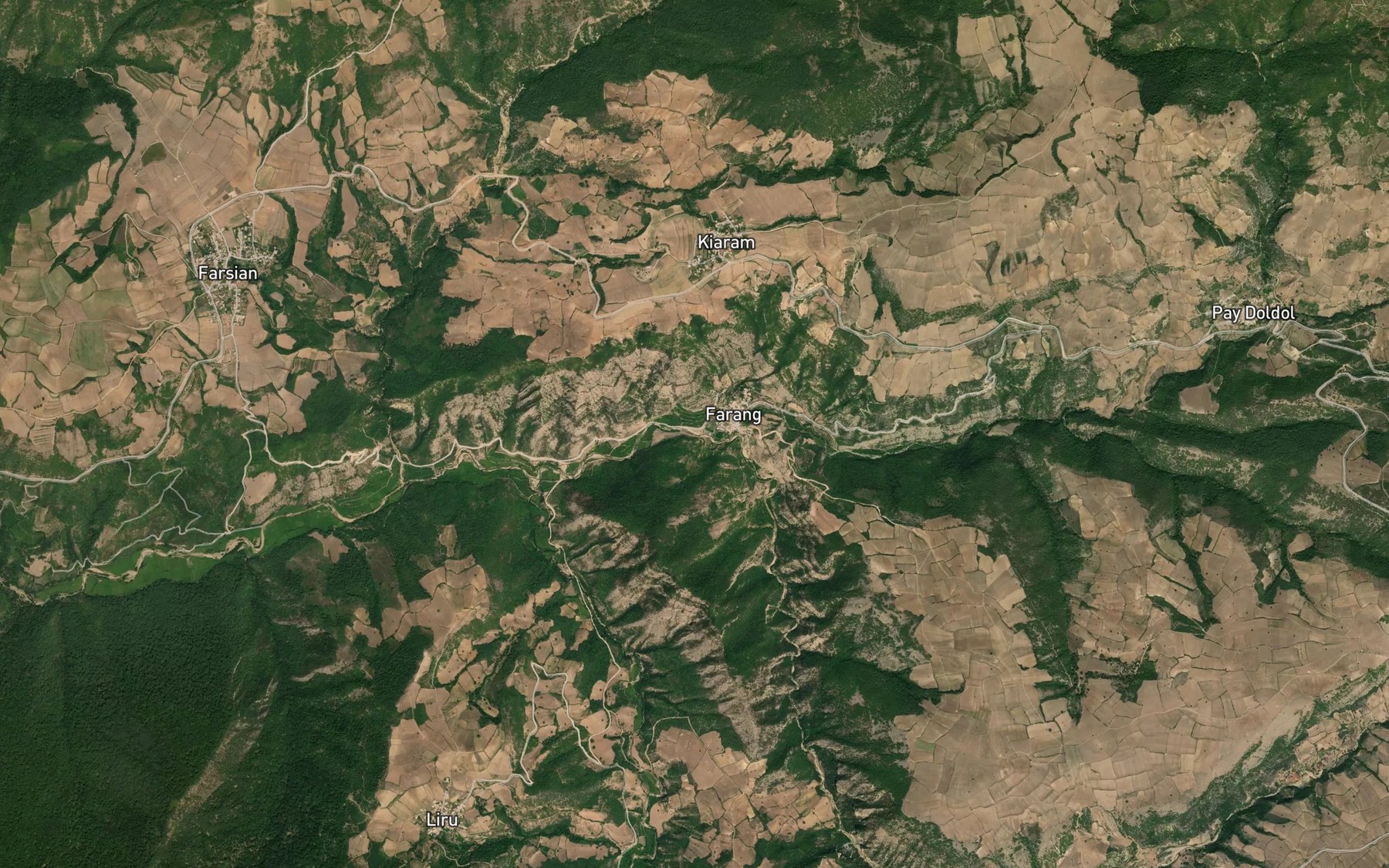 Satellite map of the Rudkhaneh-ye Zu