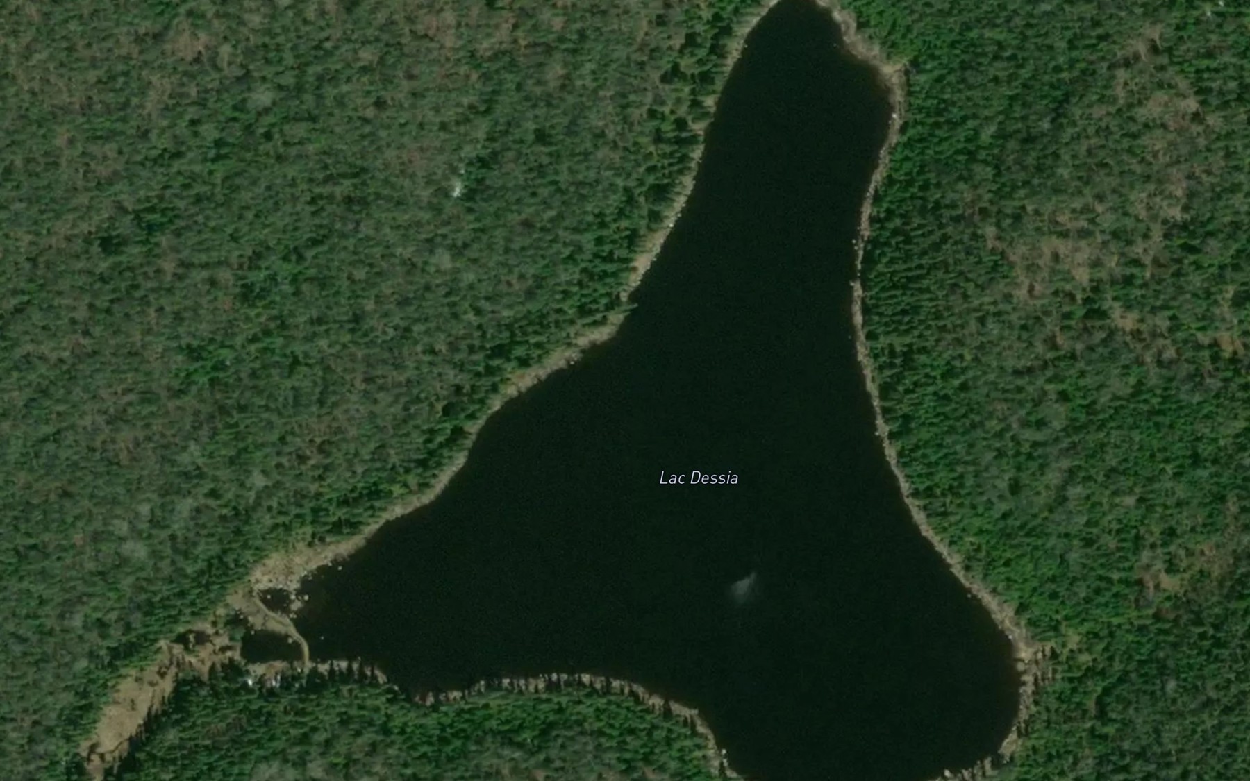 Satellite map of the Lac Dessia