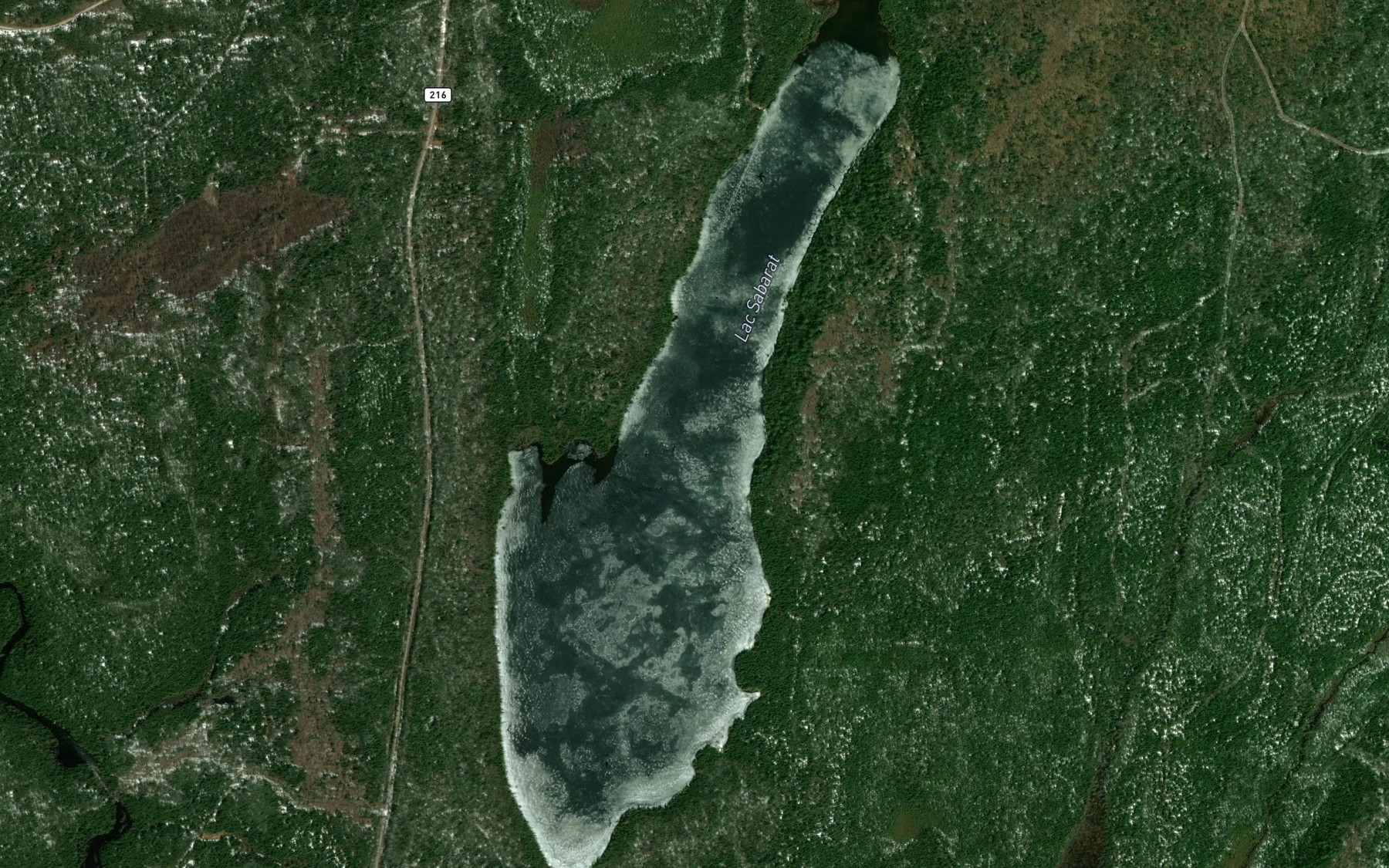 Satellite map of the Lac Sabarat