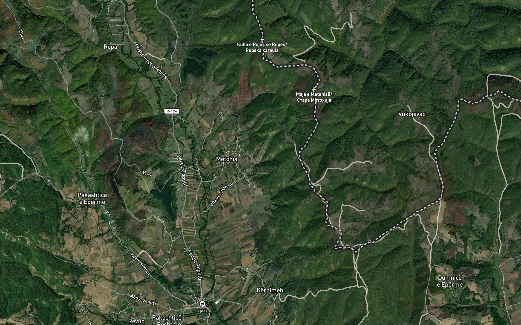 Satellite map of the Lugu i Kronit