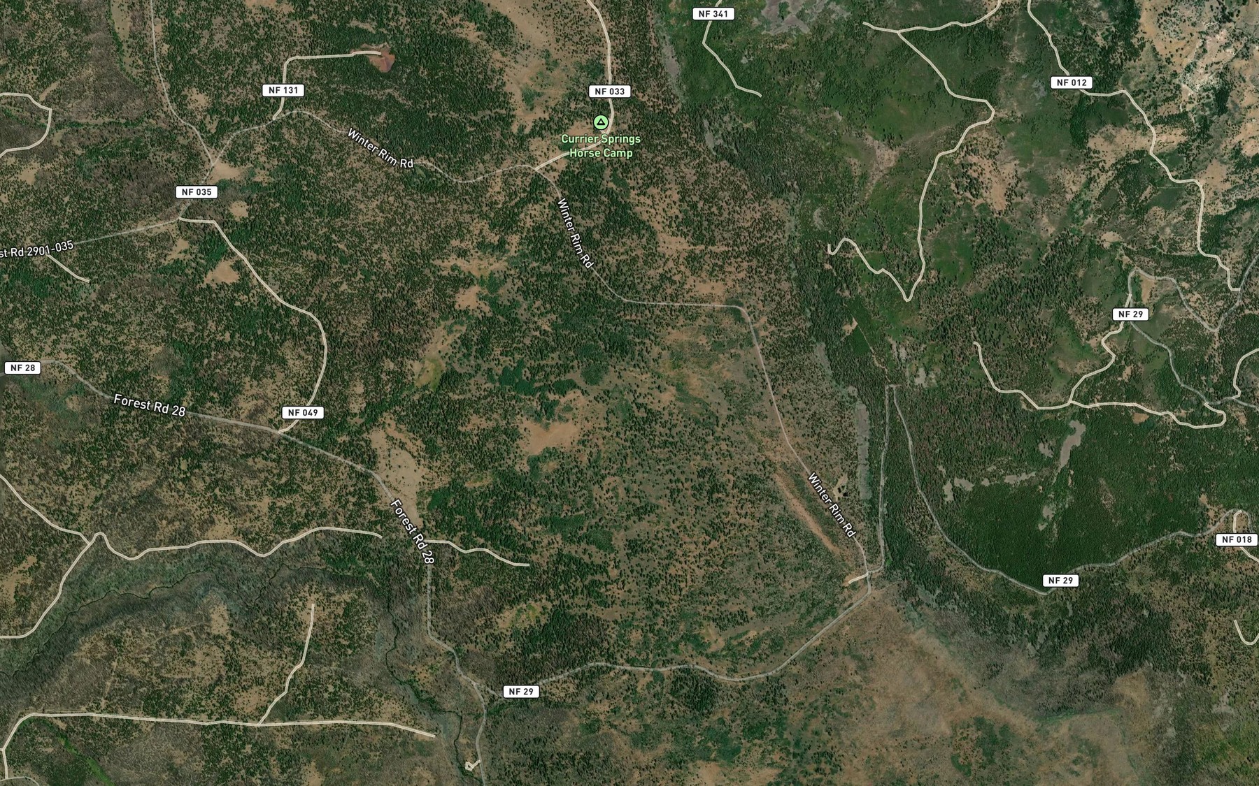 Satellite map of the Phelps Spring