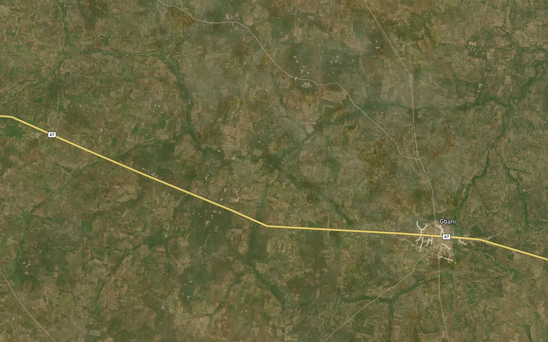 Satellite map of the River Wene