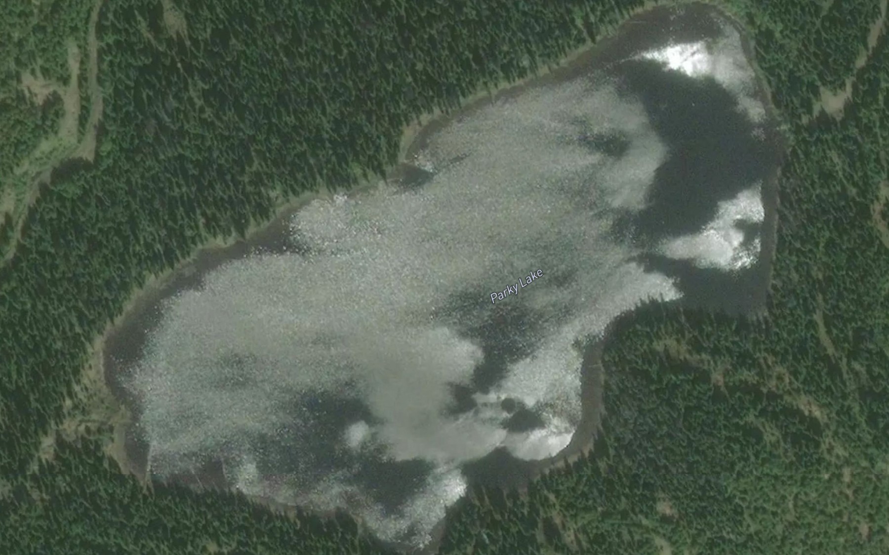 Satellite map of the Parky Lake