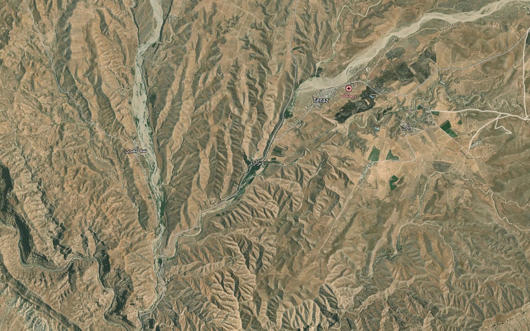 Satellite map of the Rudkhaneh-ye Bali