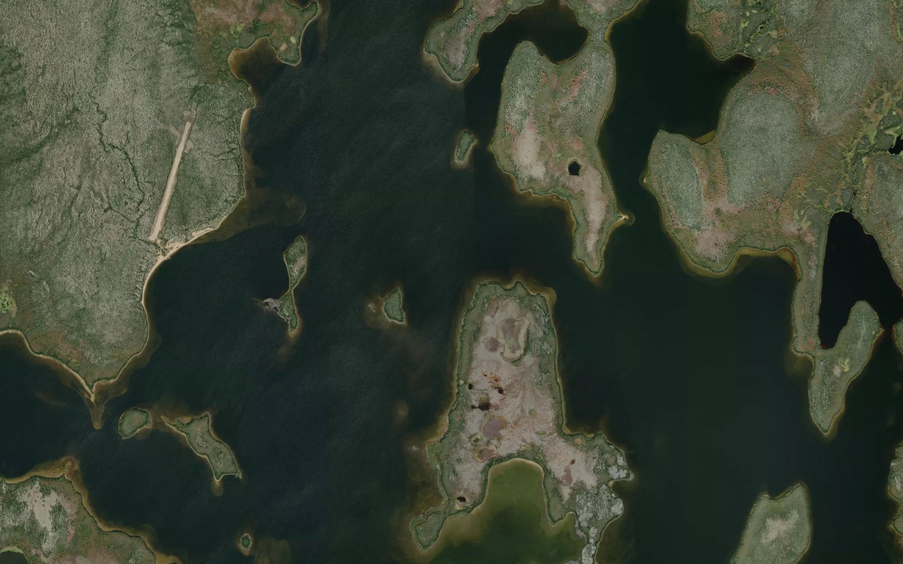 Satellite map of the Martin Moore Lake