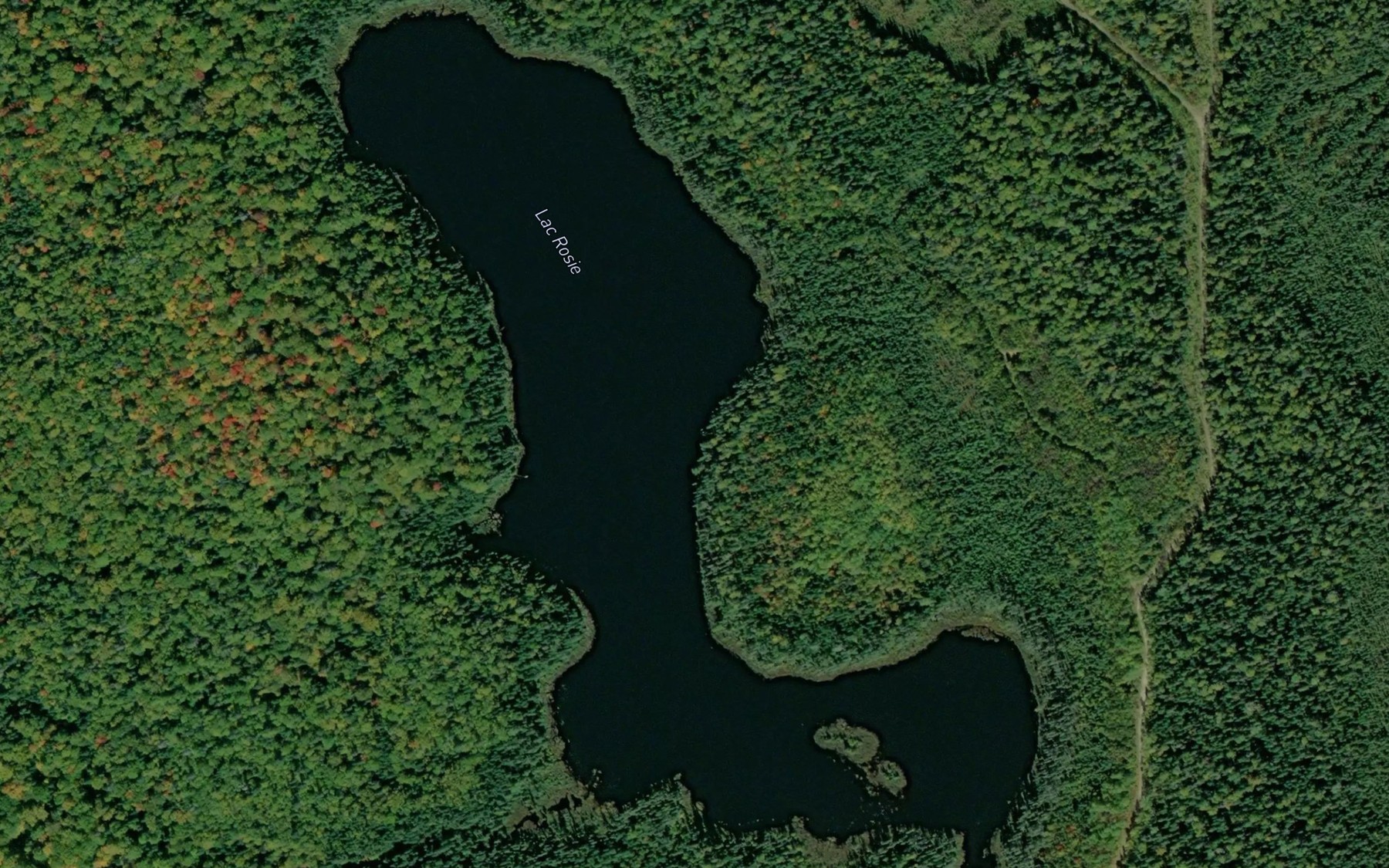 Satellite map of the Lac Rosie
