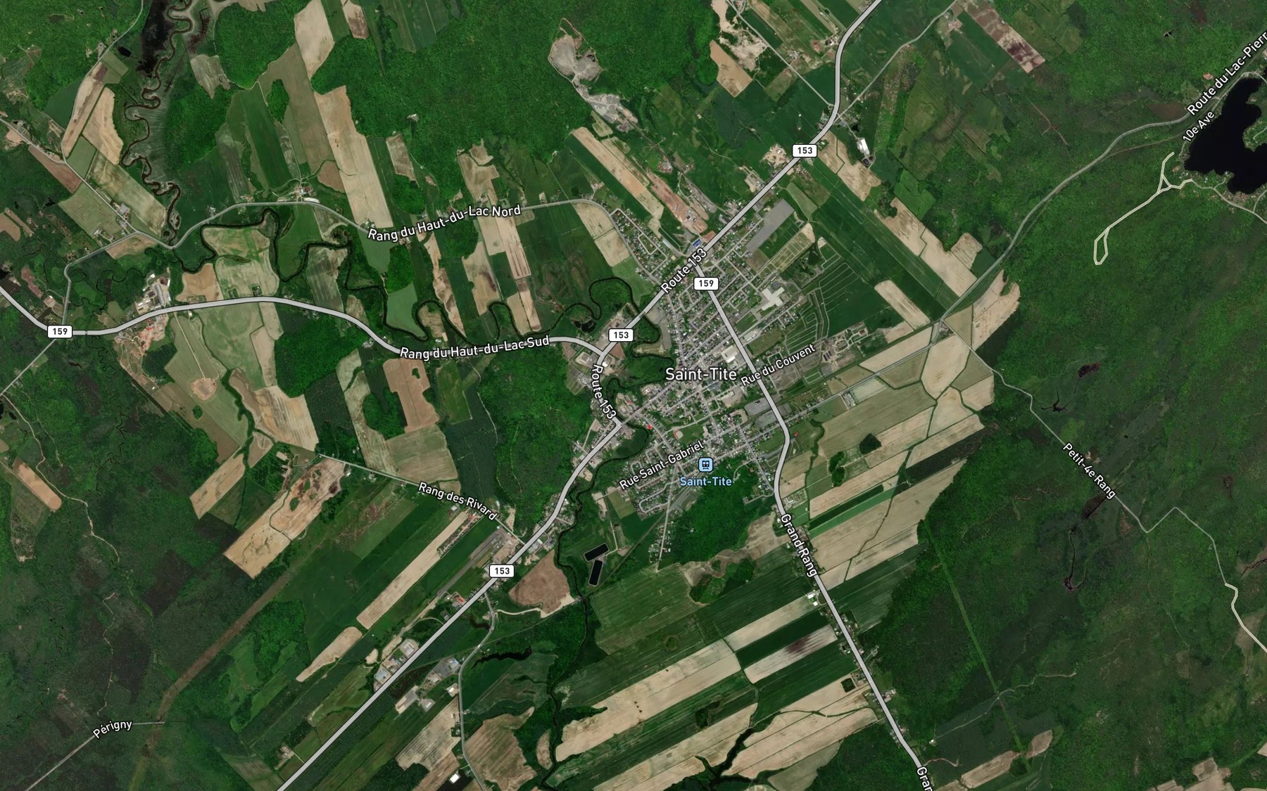 Satellite map of the Ruisseau des Prairies