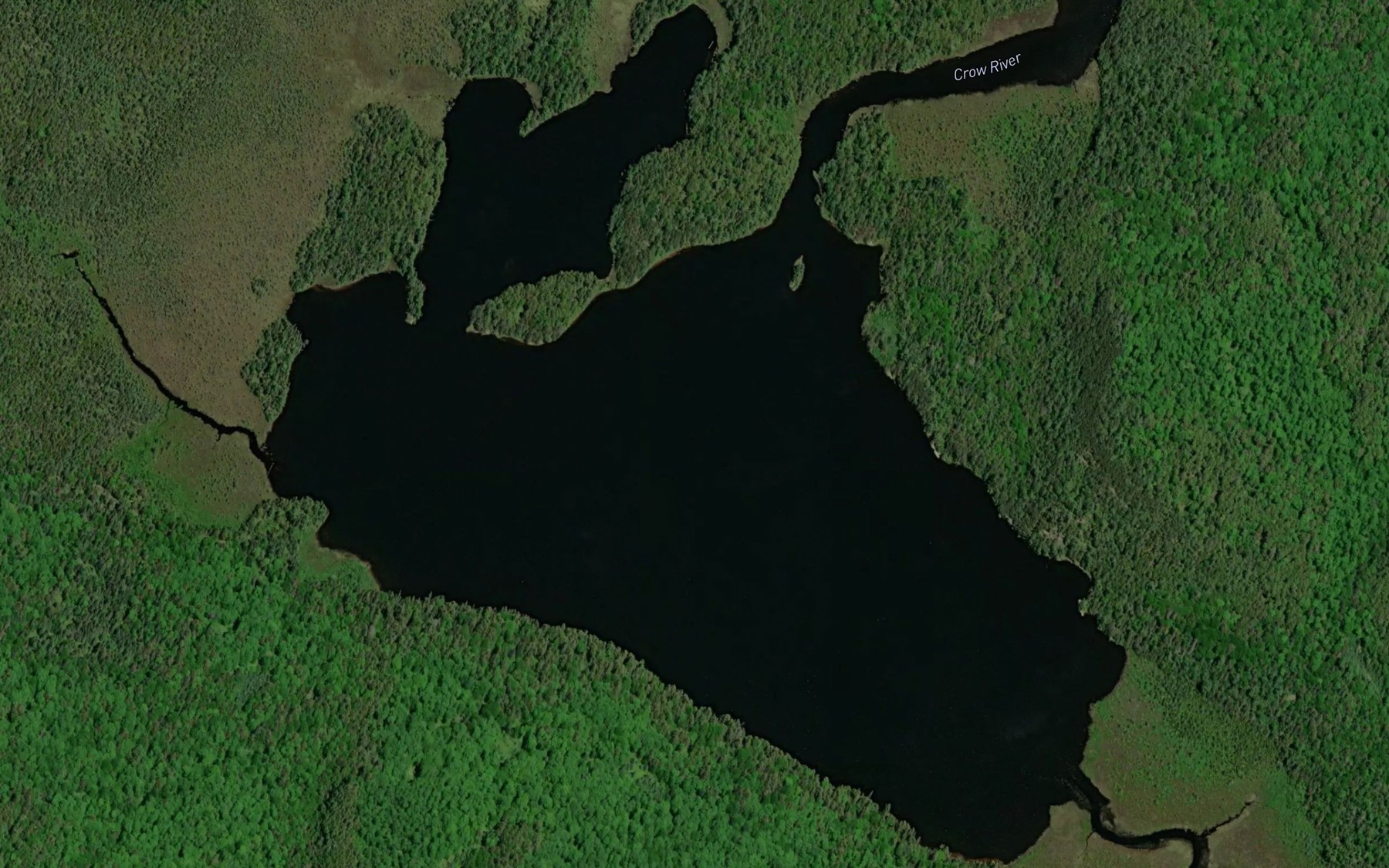 Satellite map of the Little Crow Lake
