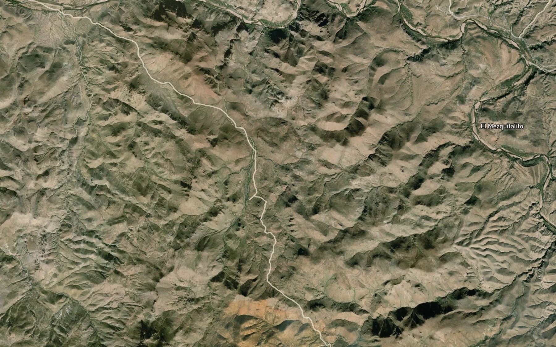 Satellite map of the Barranca La Hormiga