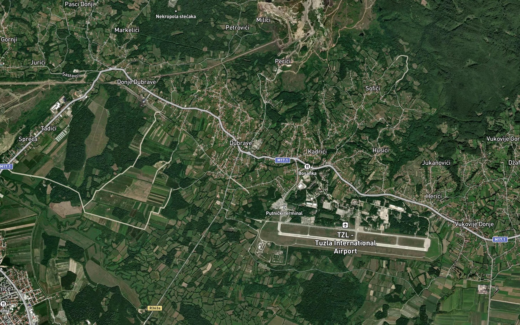 Satellite map of the Rijeka