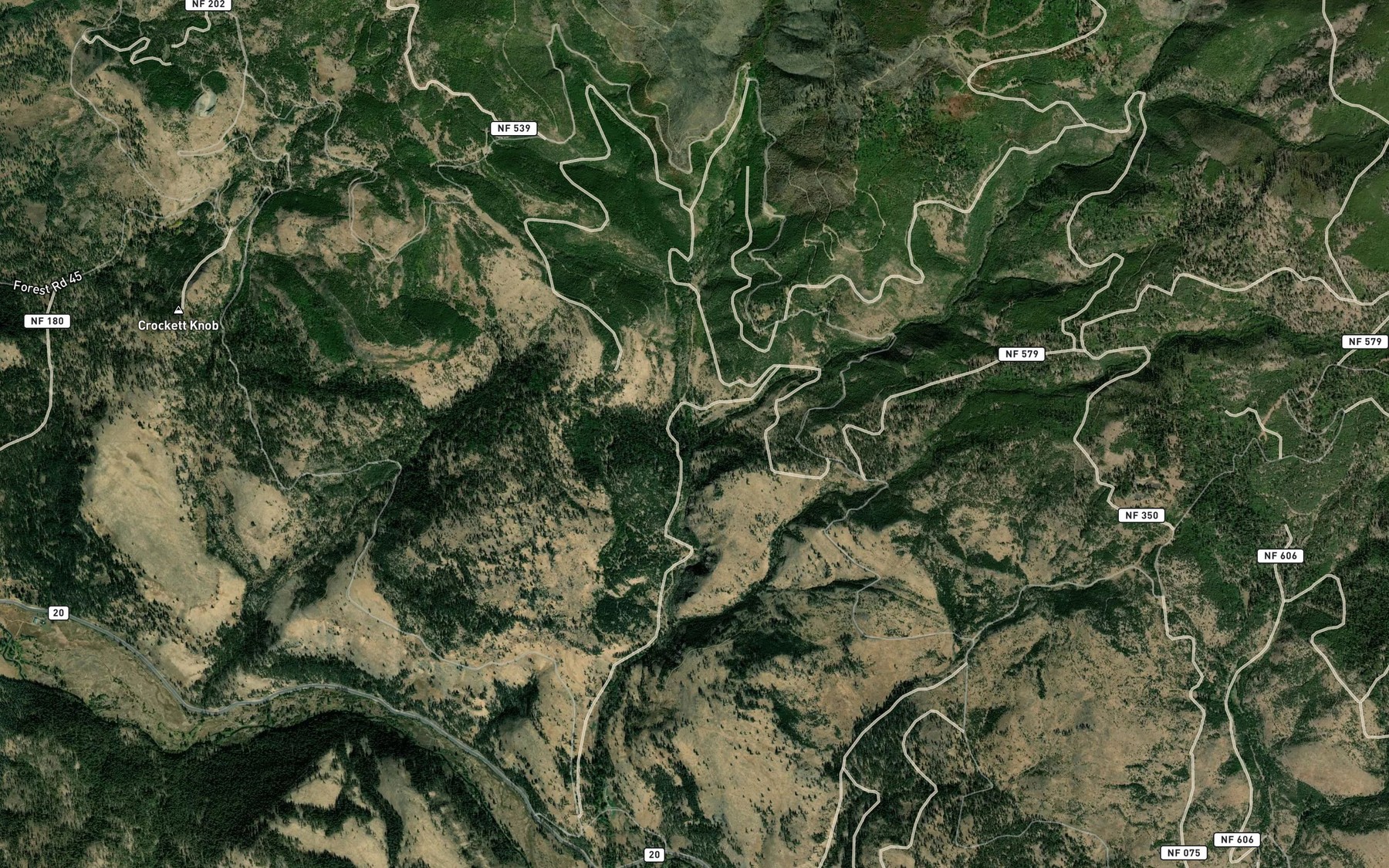 Satellite map of the Badger Creek
