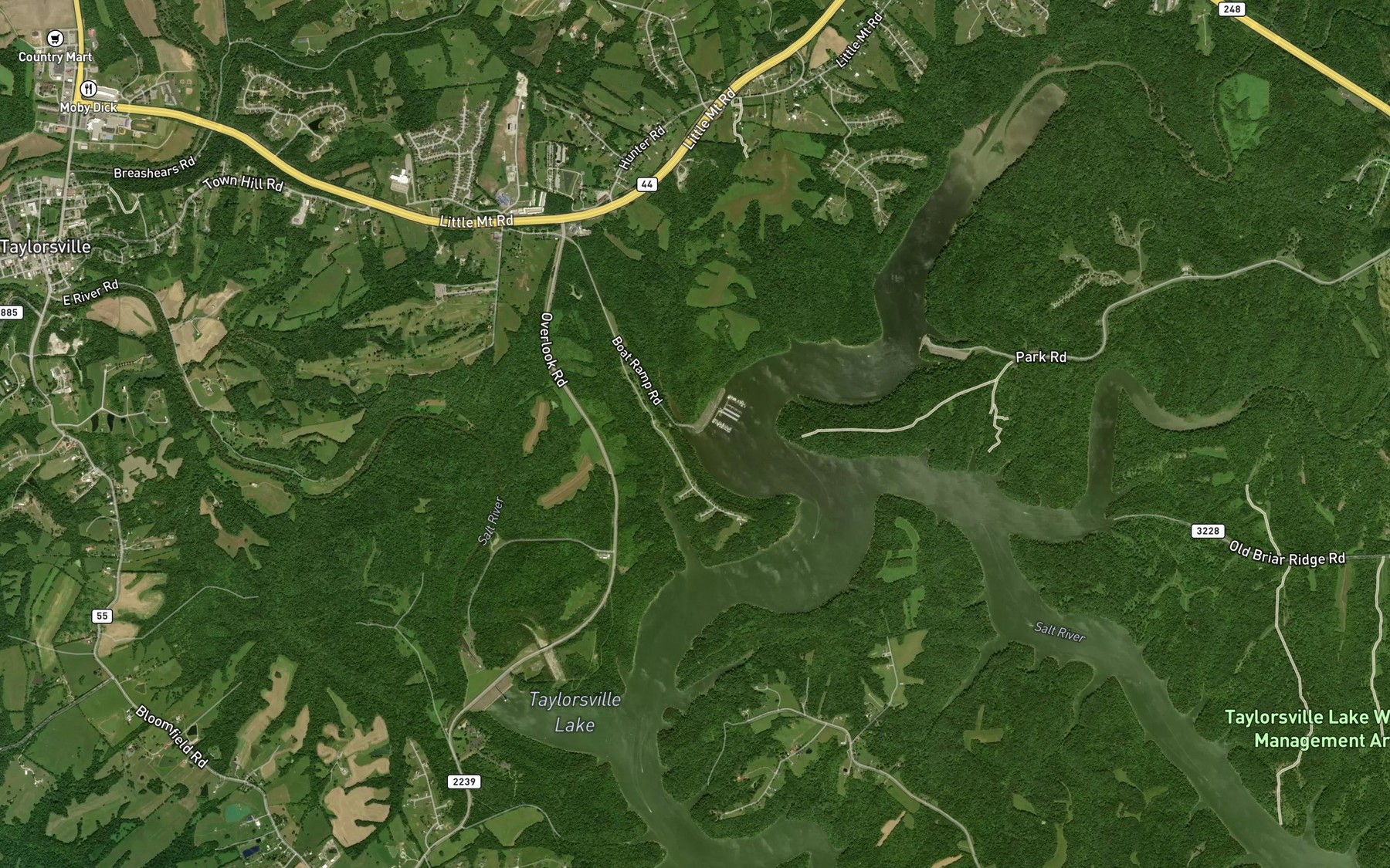 Satellite map of the Marina