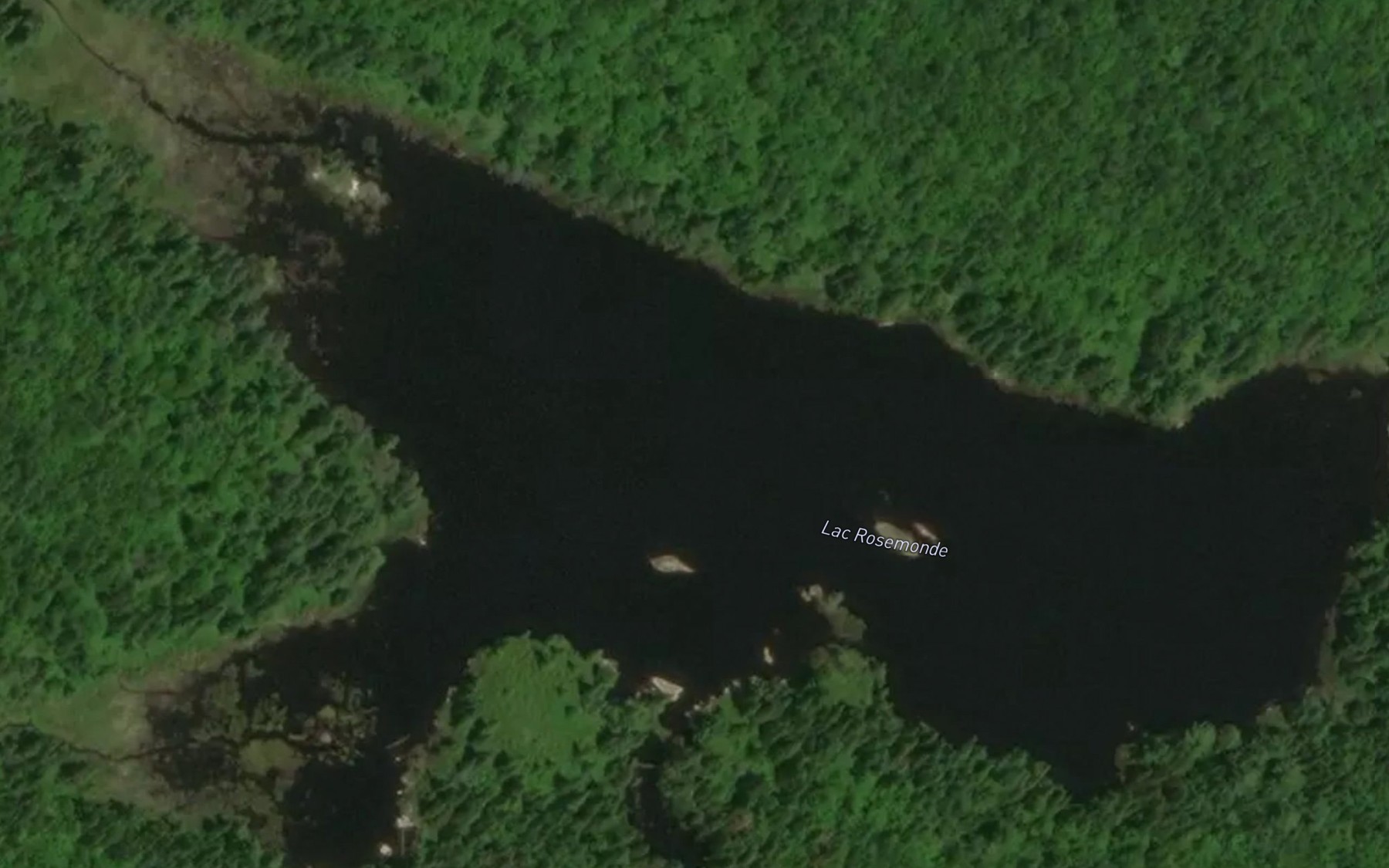 Satellite map of the Lac Rosemonde