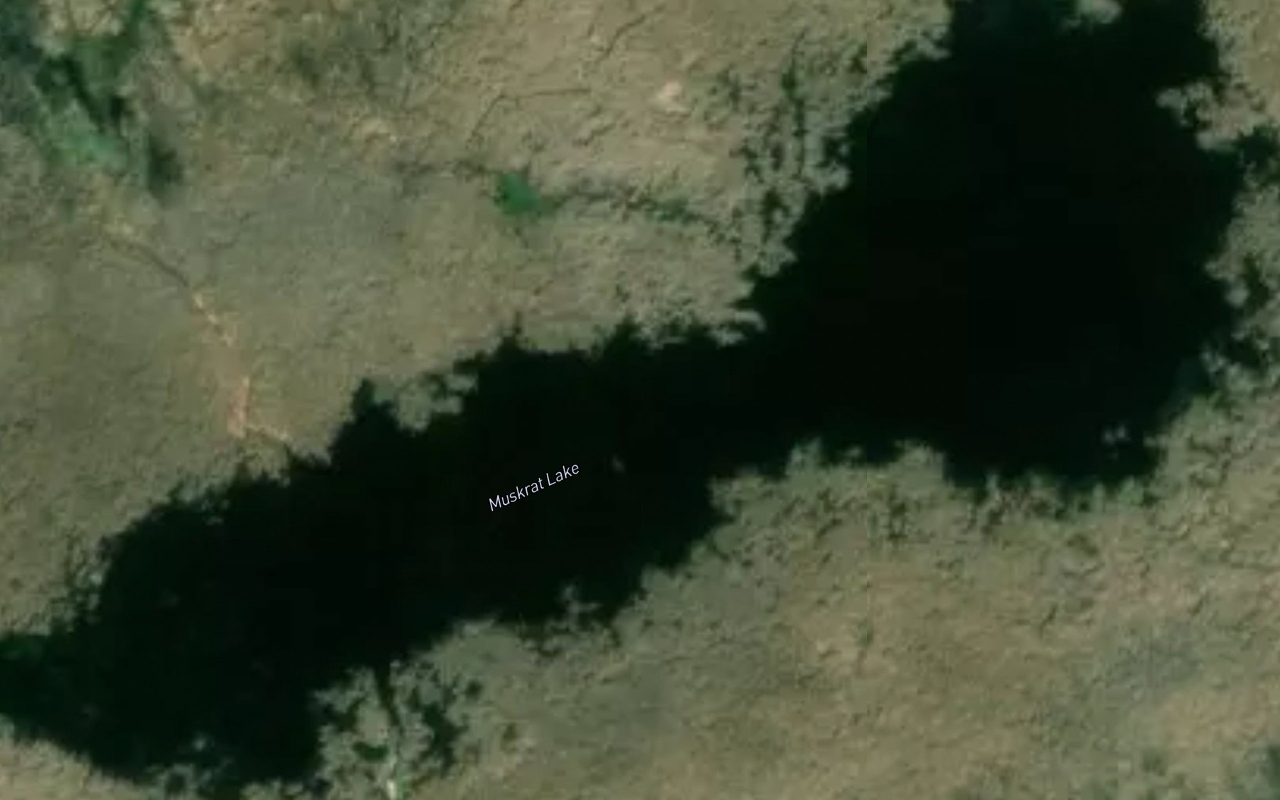 Satellite map of the Muskrat Lake