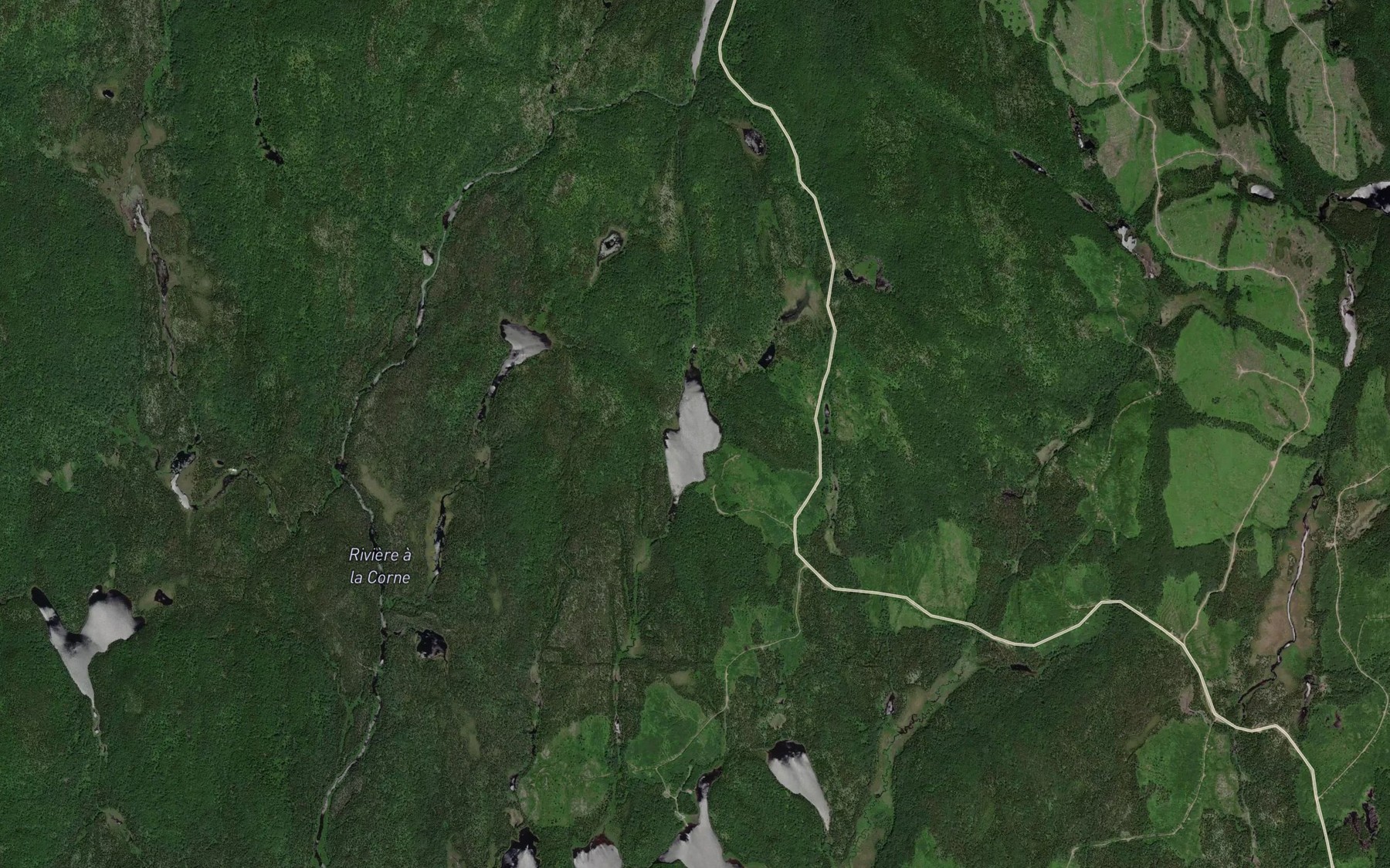 Satellite map of the Lac du Ouaouaron