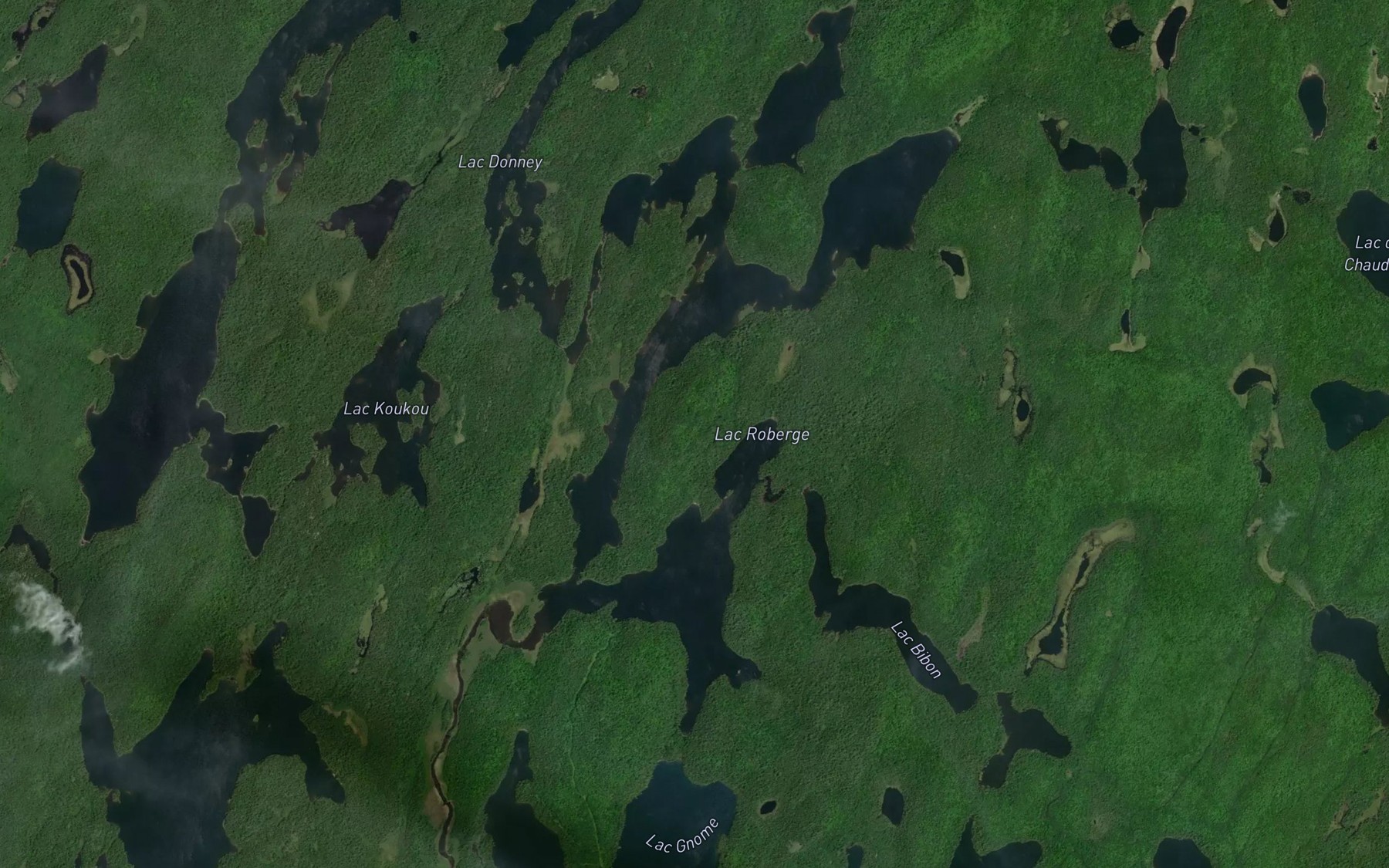 Satellite map of the Lac Roberge