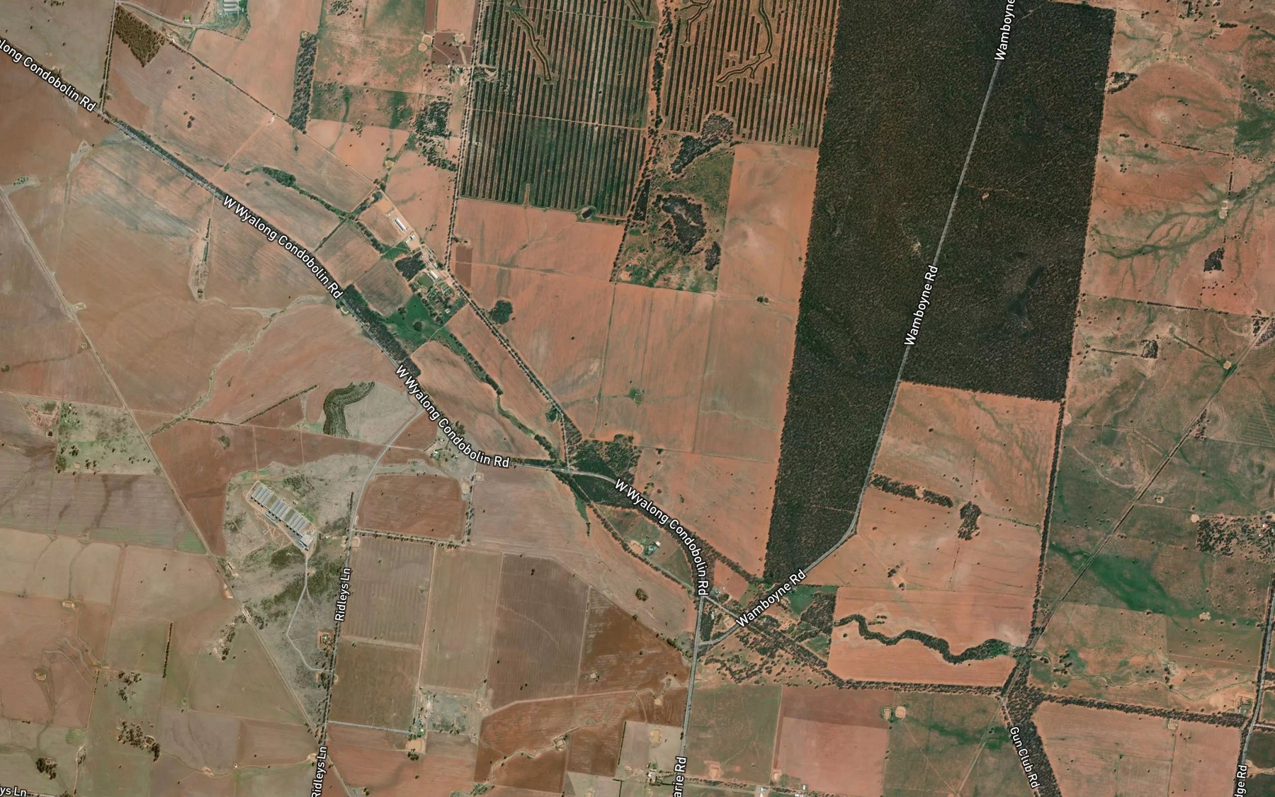 Satellite map of the Spy Hill Tank