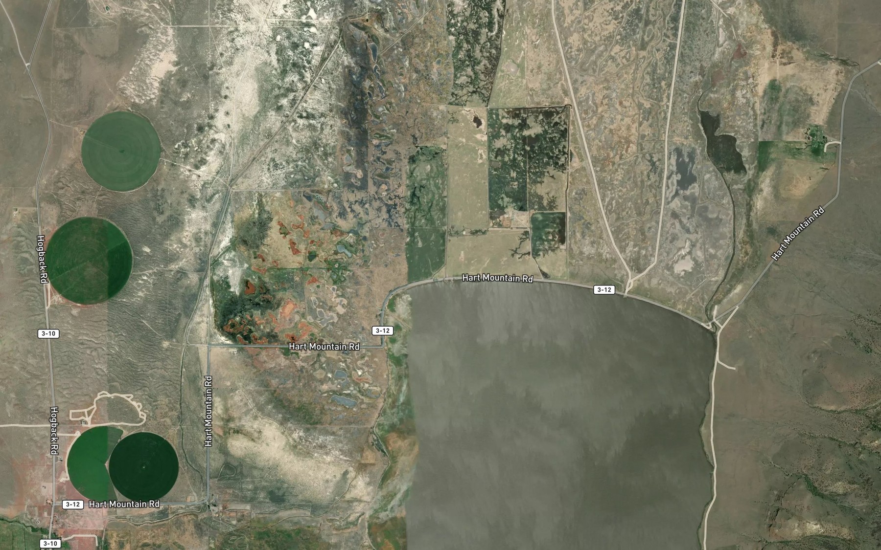 Satellite map of the Givens Slough