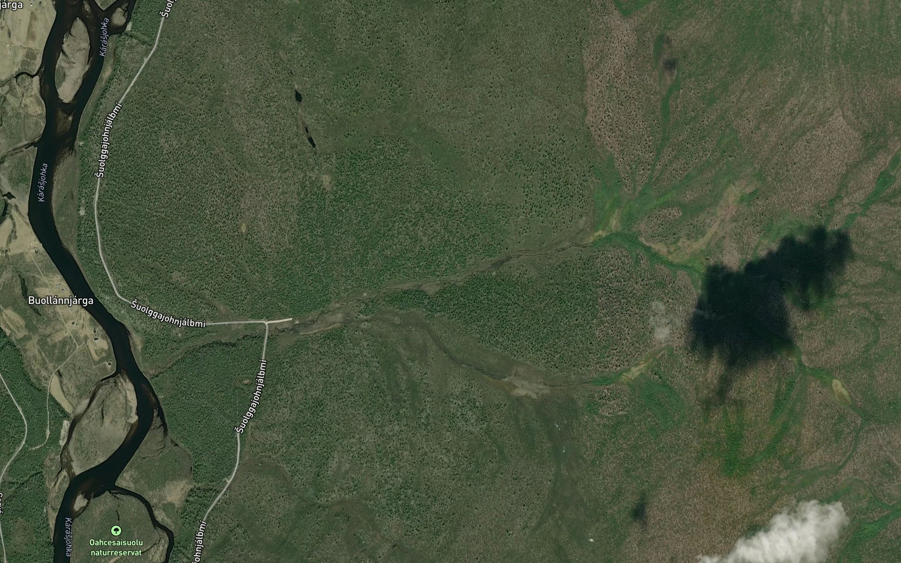 Satellite map of the Ganejakka