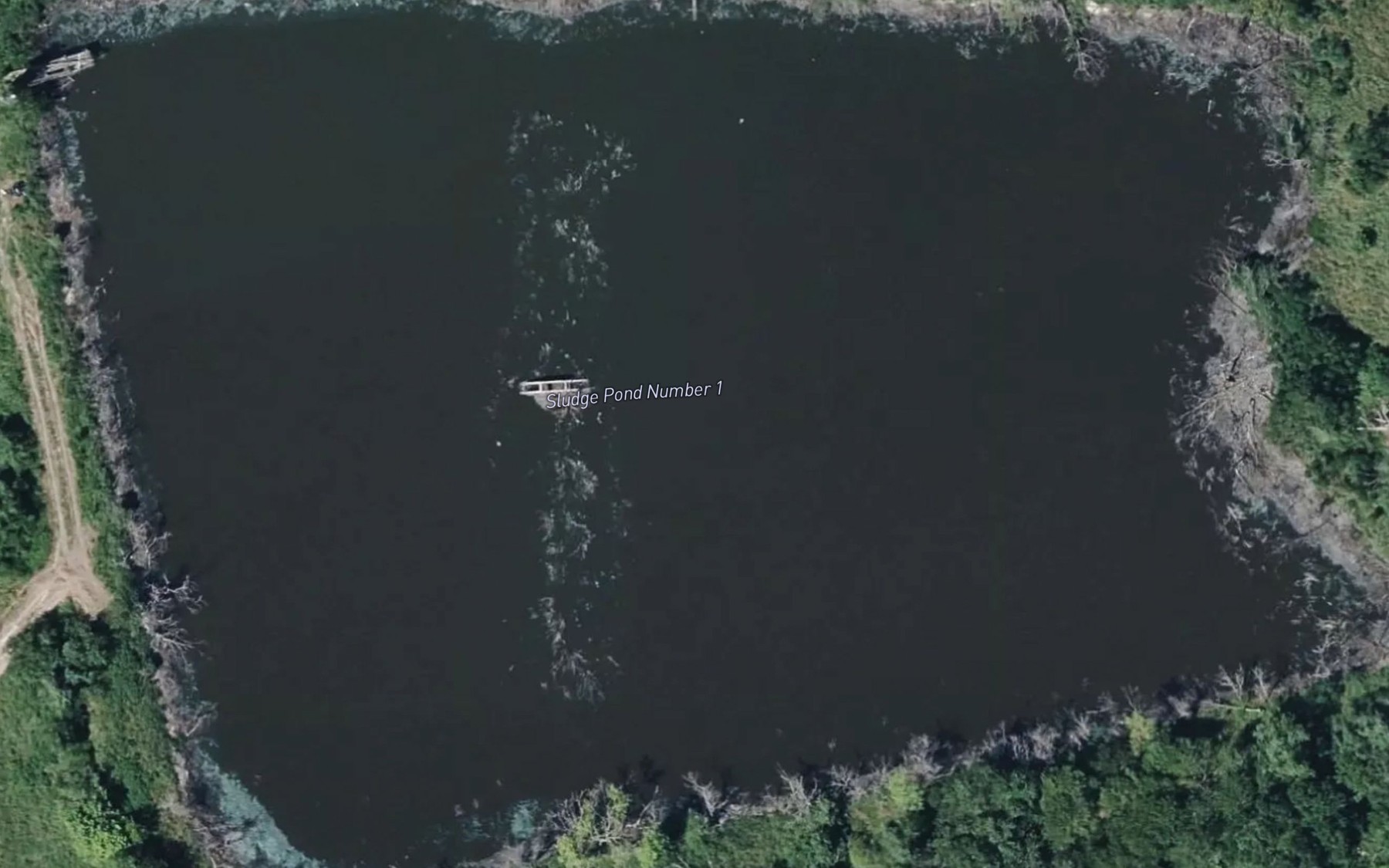 Satellite map of the Sludge Pond Number 1