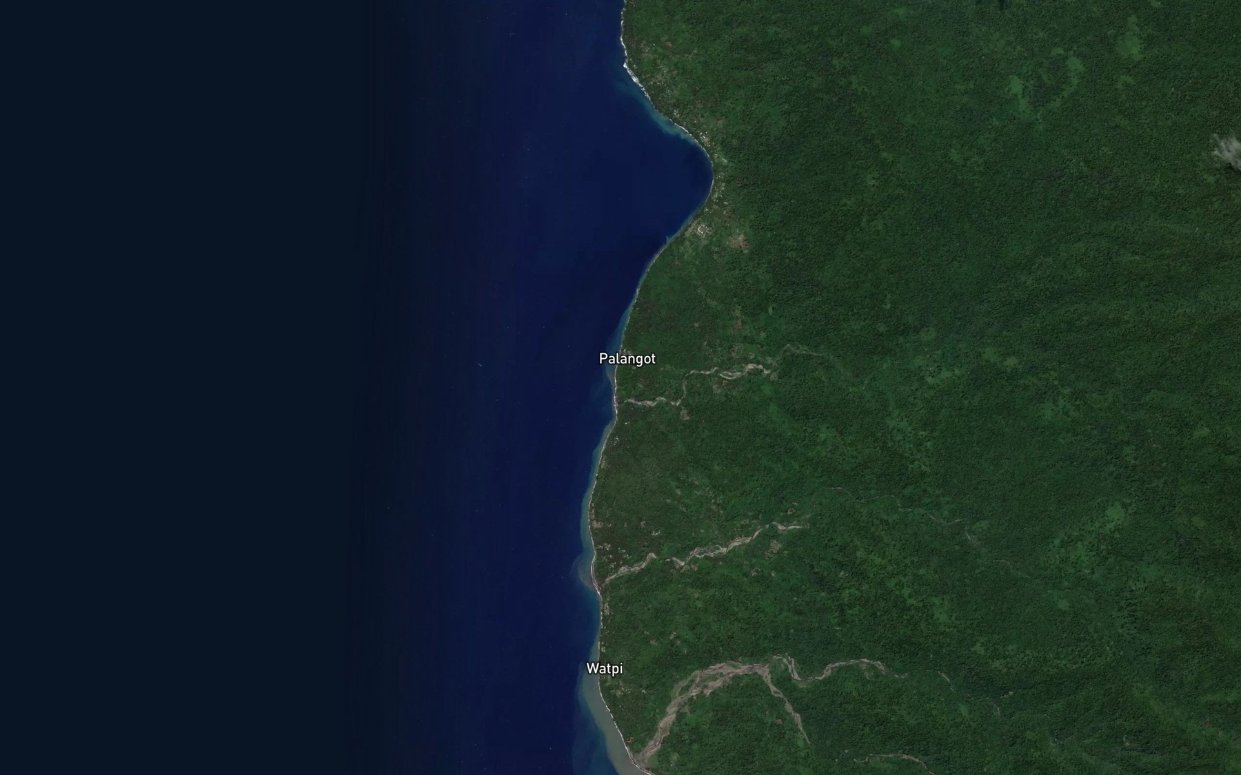 Satellite map of the Olsigo River