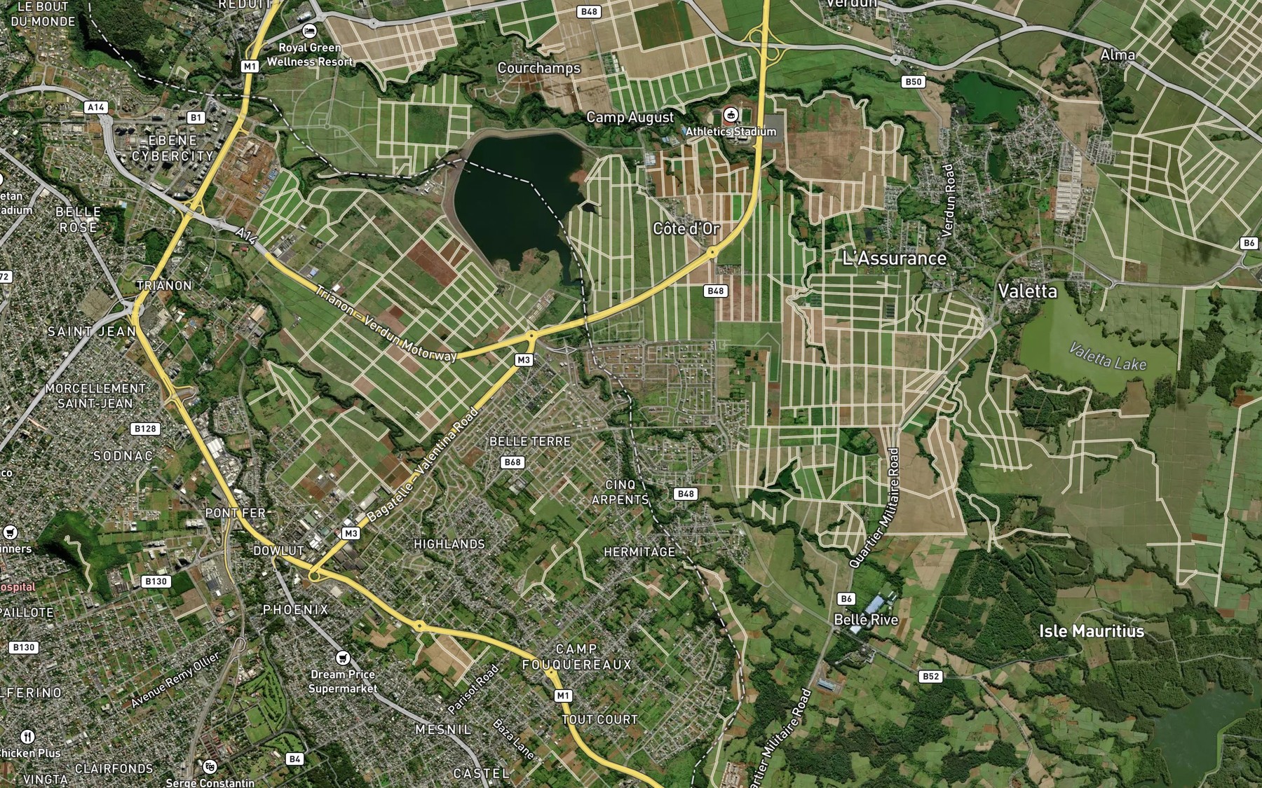 Satellite map of the Rivulet Francois