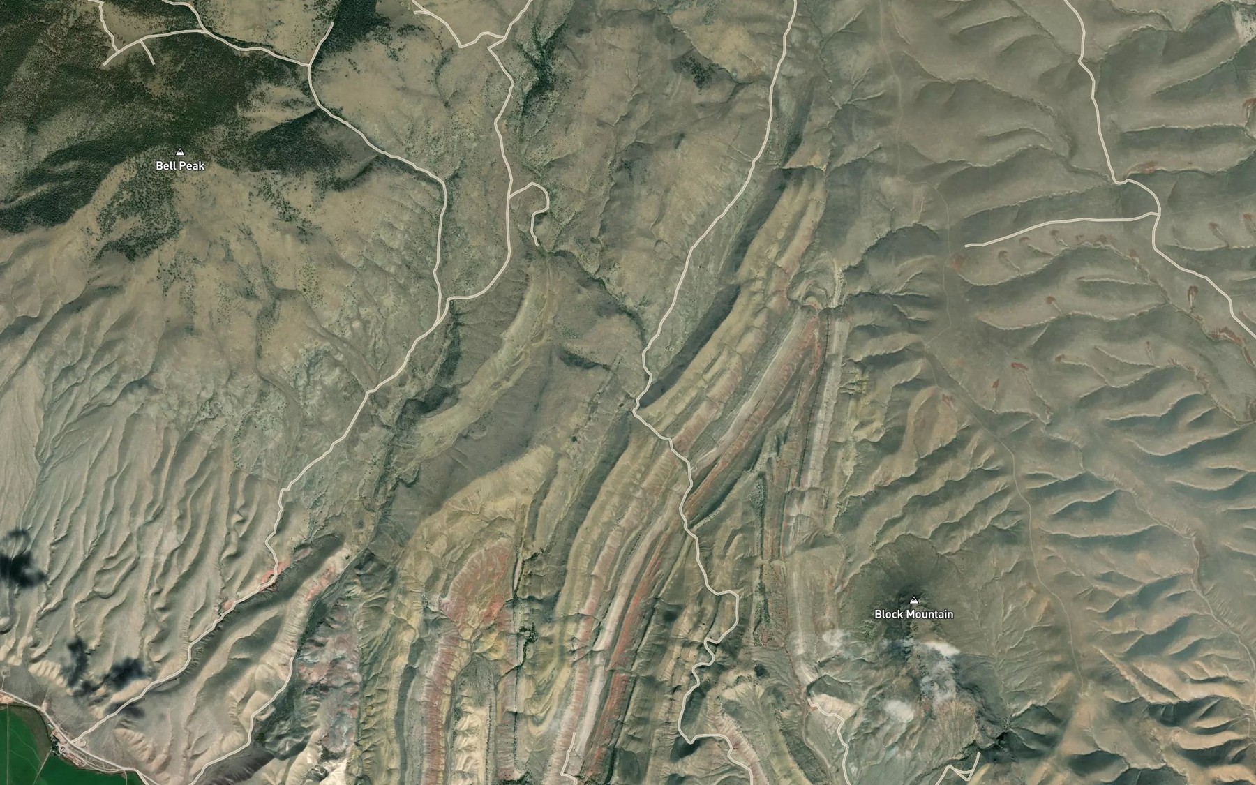 Satellite map of the Box Spring