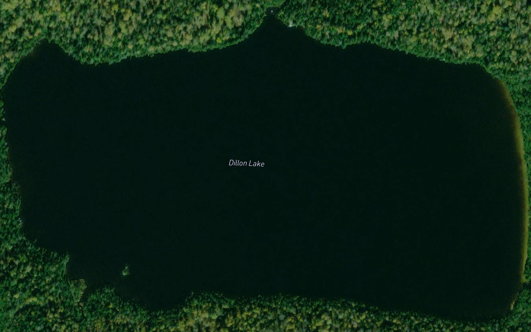 Satellite map of the Dillon Lake