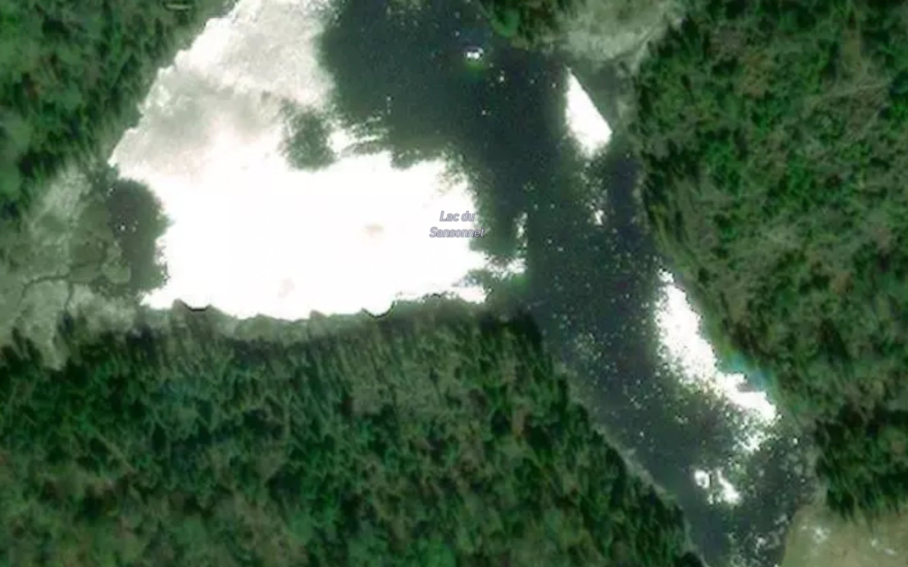 Satellite map of the Lac du Sansonnet