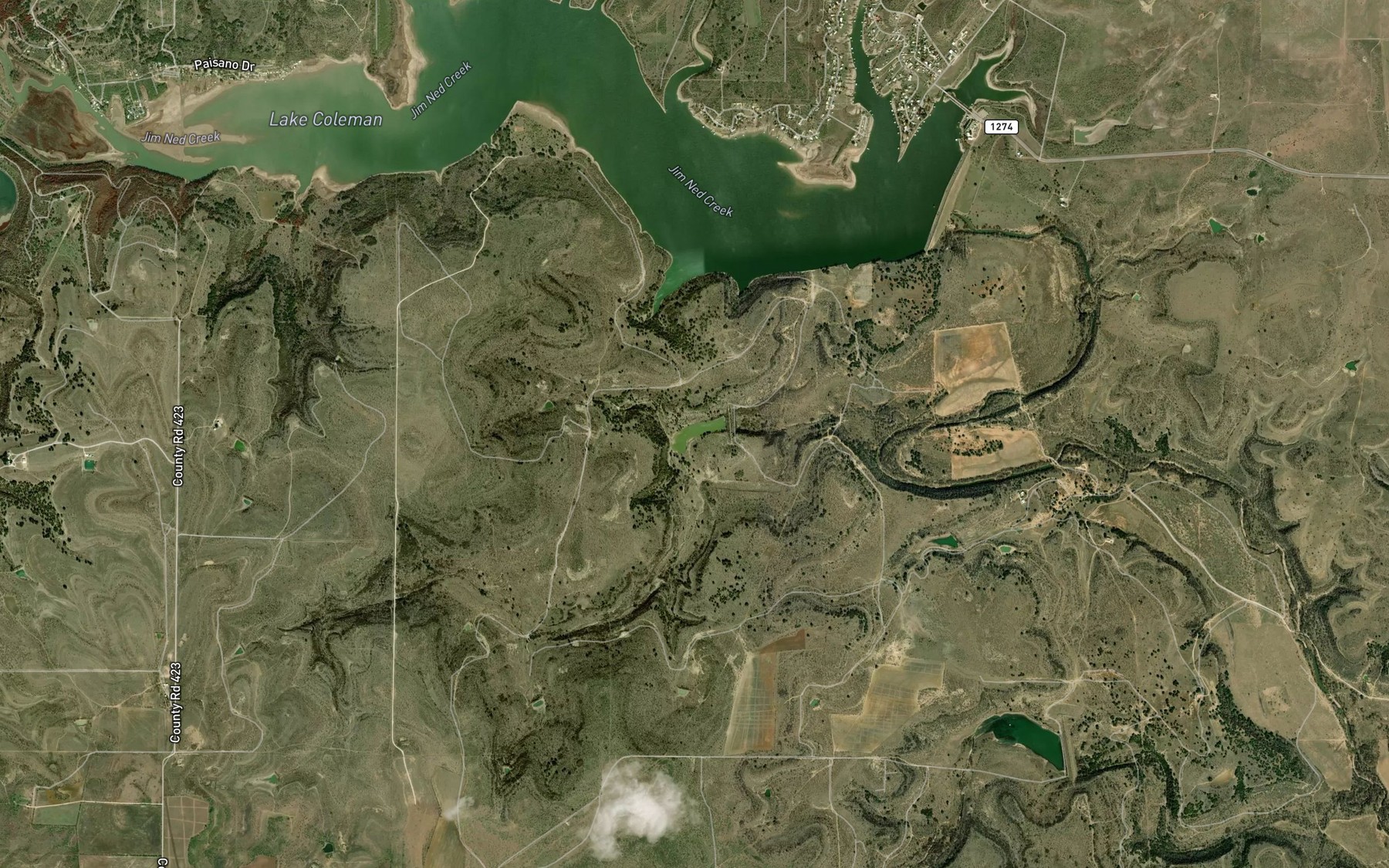 Satellite map of the Soil Conservation Service Site 22 Reservoir