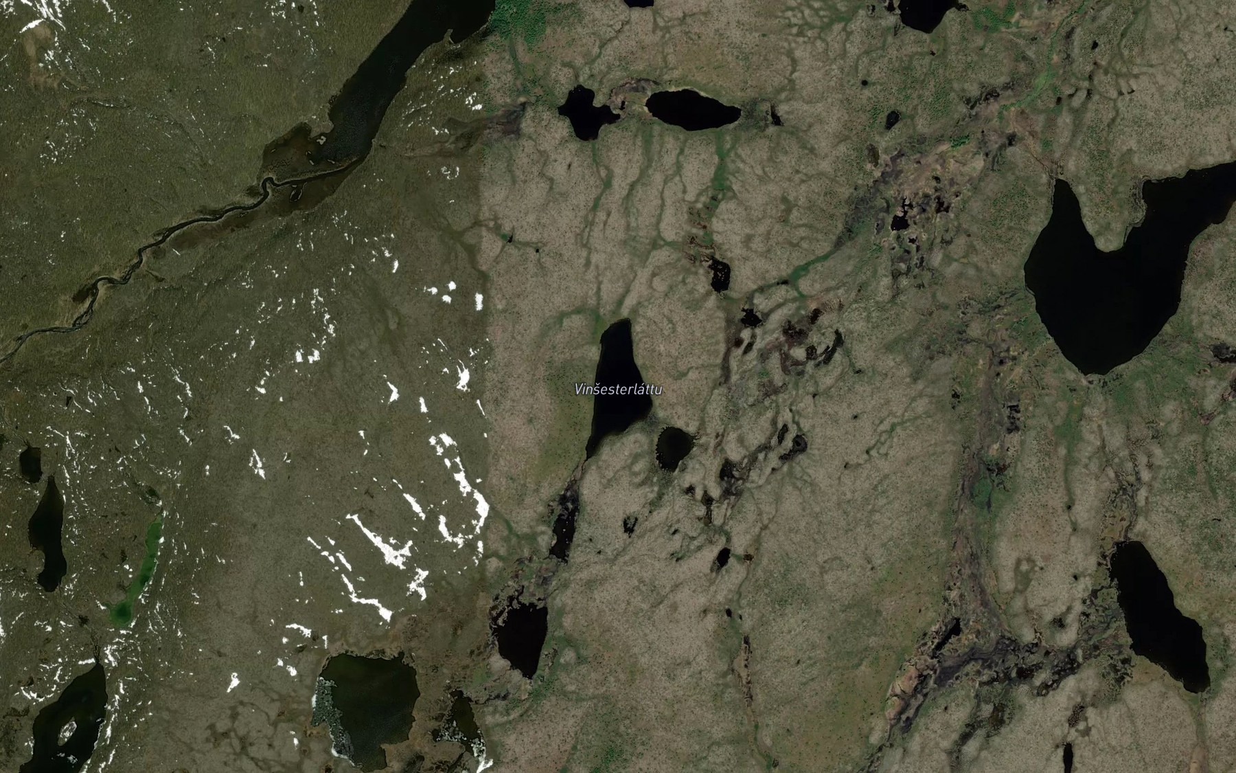 Satellite map of the Vinsesterlattu