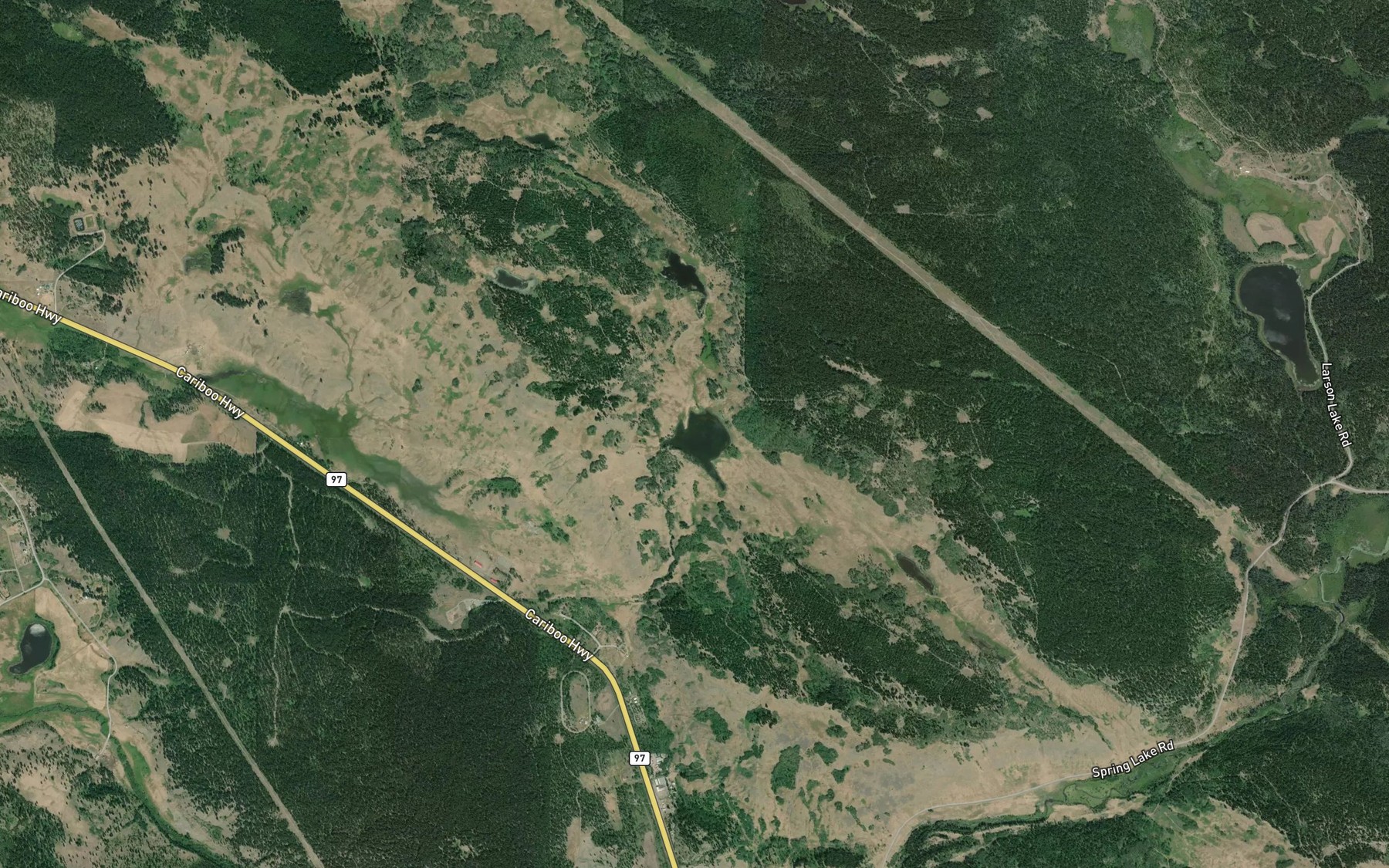 Satellite map of the Pete Kitchen Lake