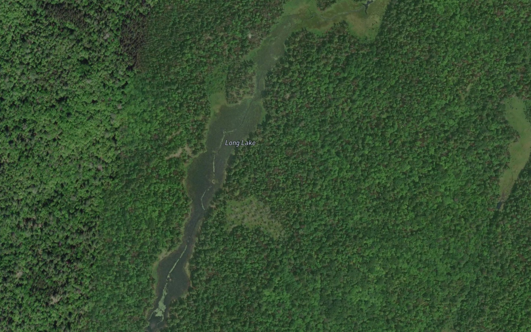 Satellite map of the Long Lake
