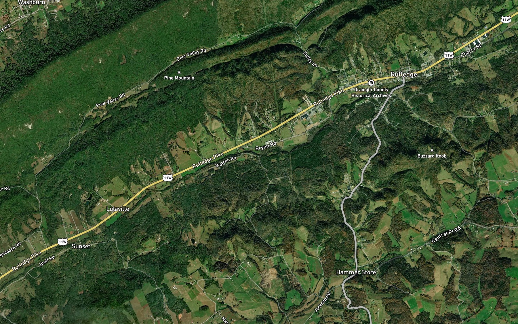 Satellite map of the Blue Spring