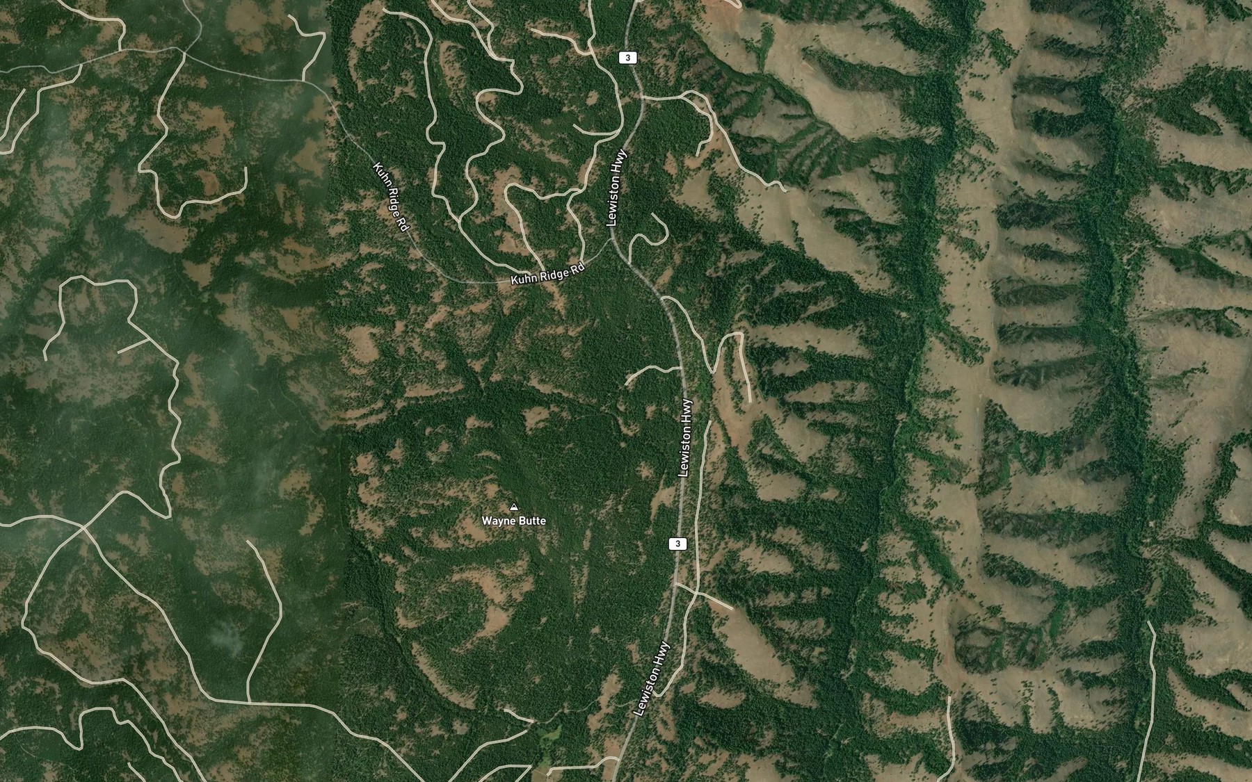 Satellite map of the Sled Springs