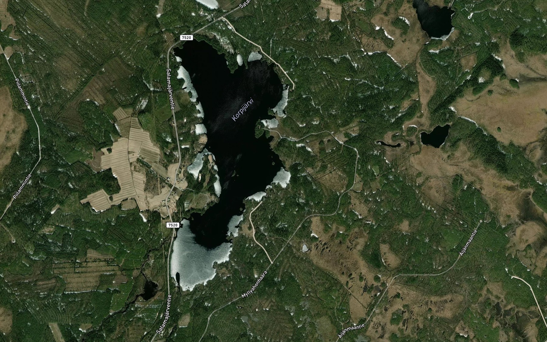 Satellite map of the Isonkivenlahti
