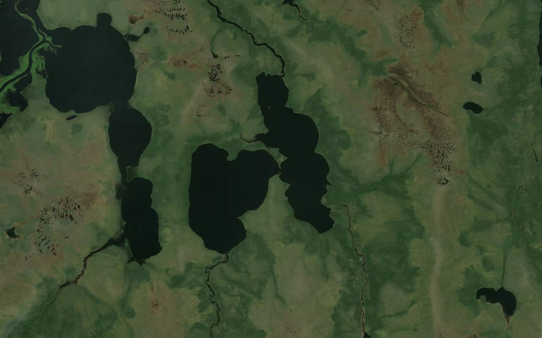 Satellite map of the Christie Lake