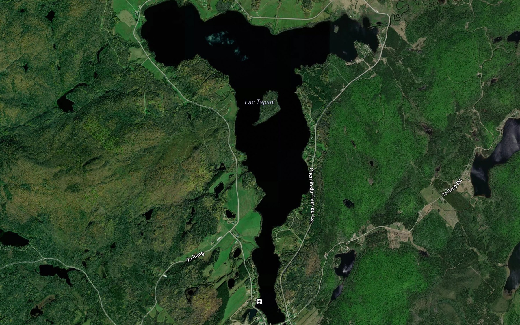Satellite map of the Lac Tapani