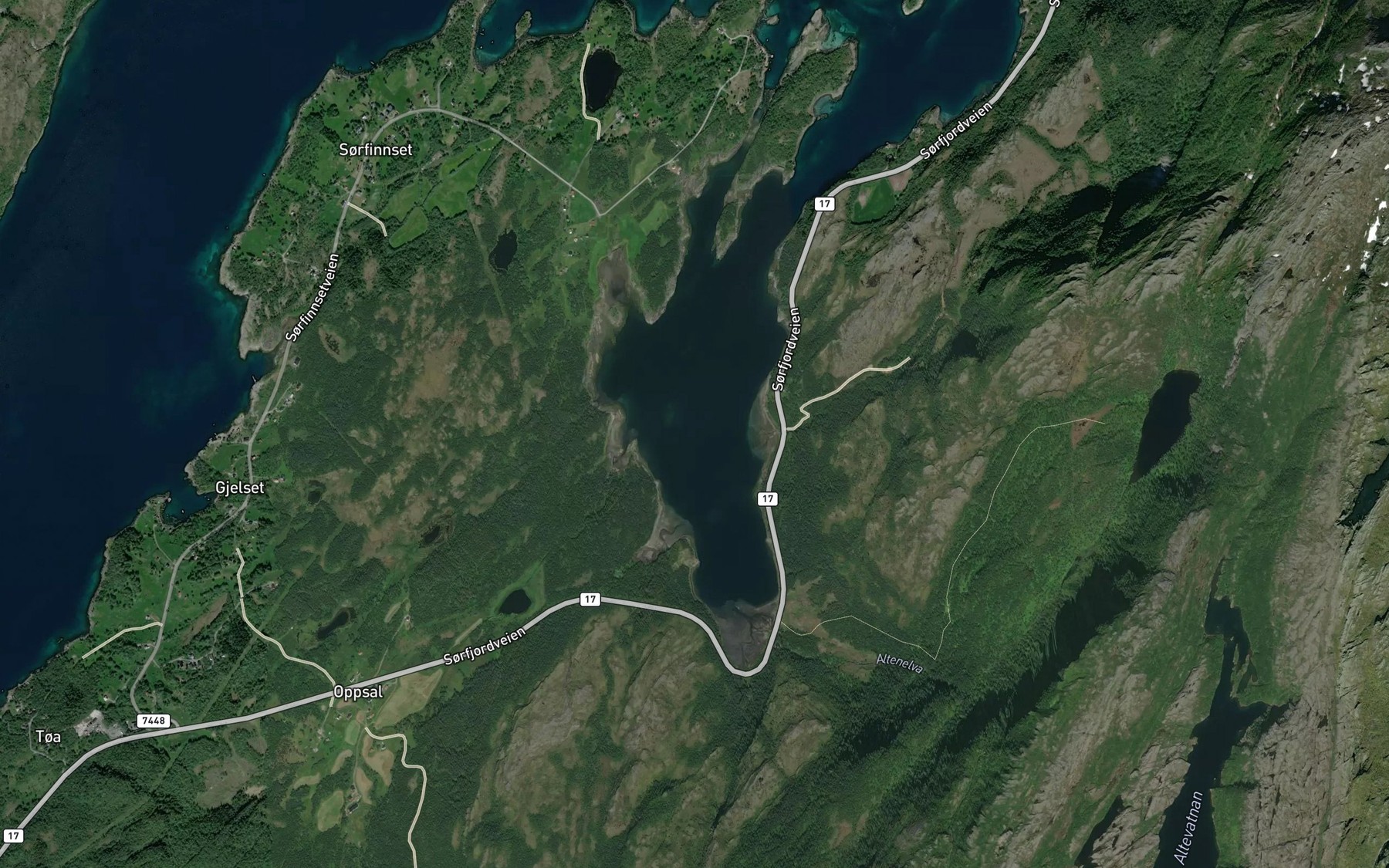 Satellite map of the Alten