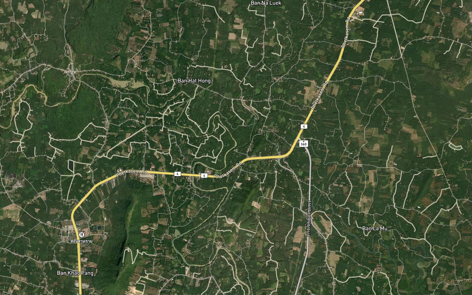 Satellite map of the Khlong Tha Sae