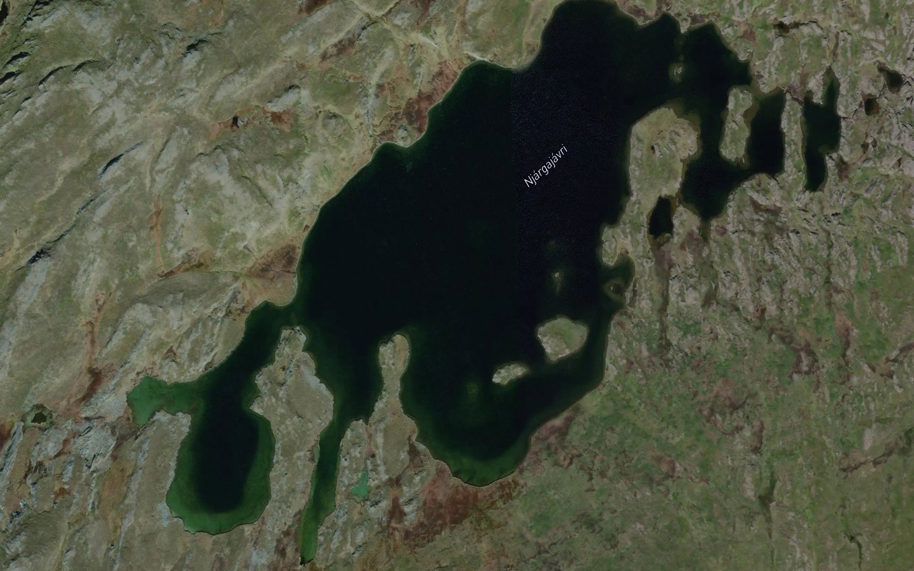 Satellite map of the Njargajavri