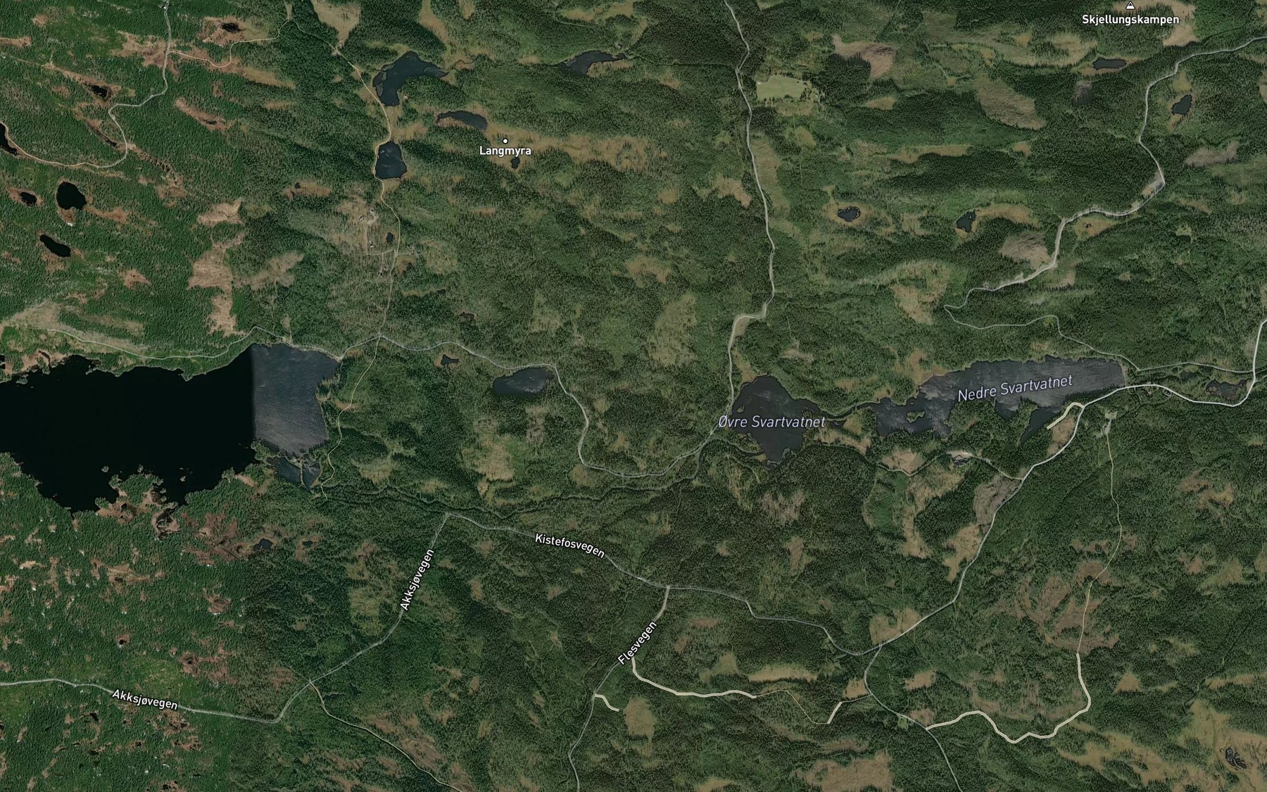 Satellite map of the Sandtjernsbekken
