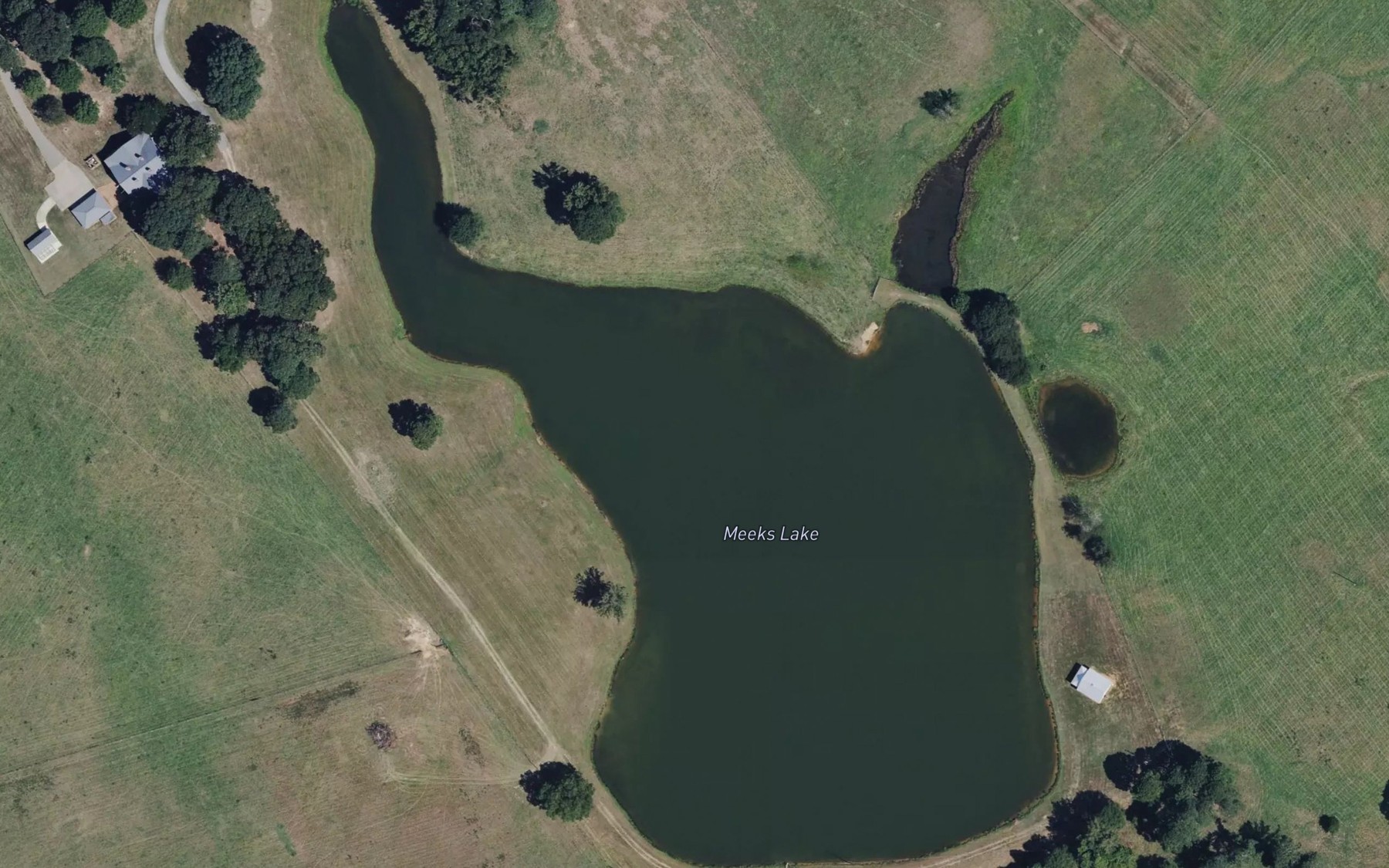 Satellite map of the Meeks Lake