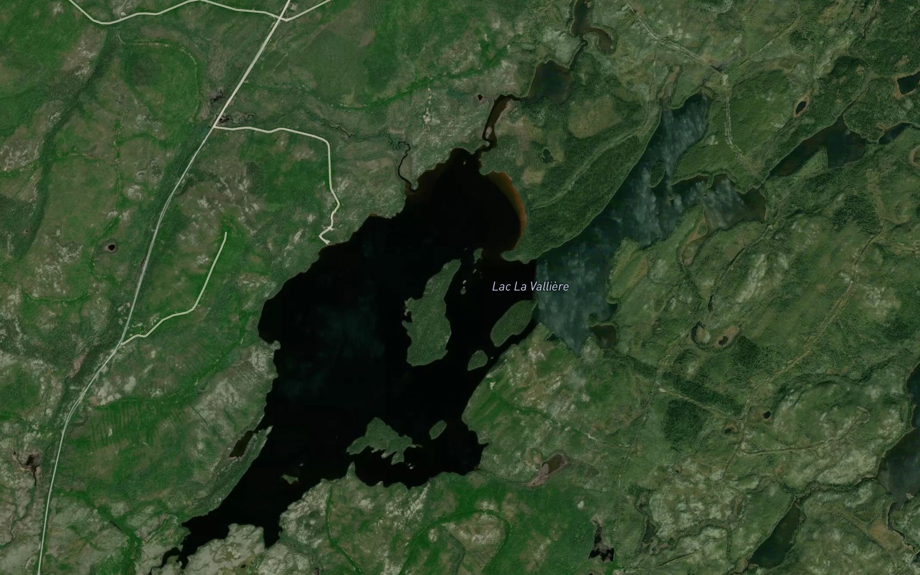 Satellite map of the Lac La Valliere