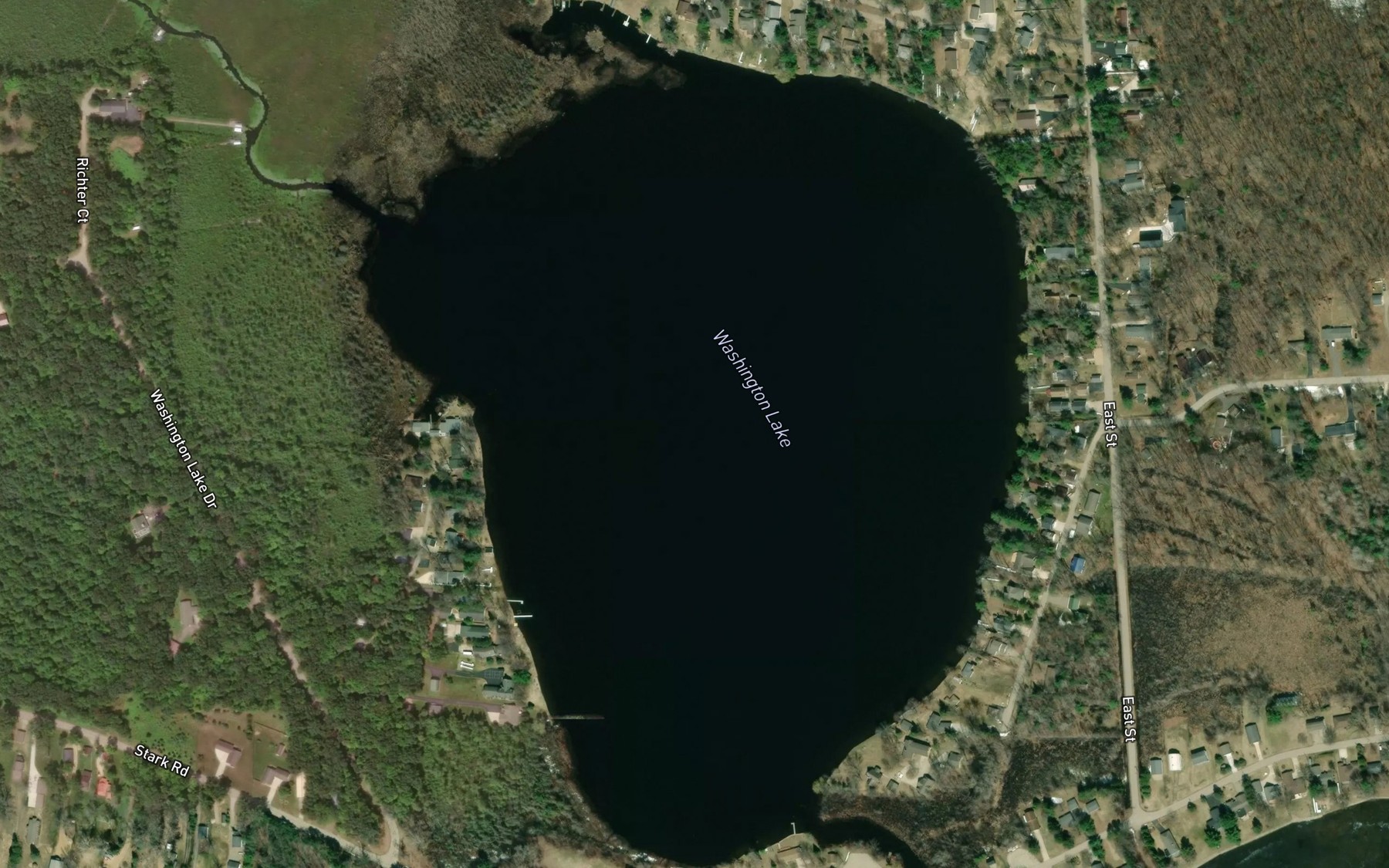 Satellite map of the Washington Lake
