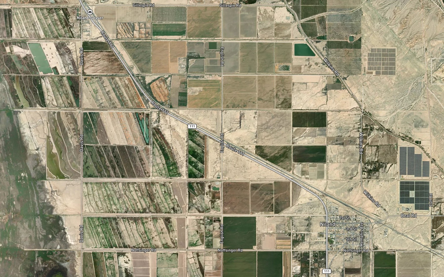 Satellite map of the Drain 1-A