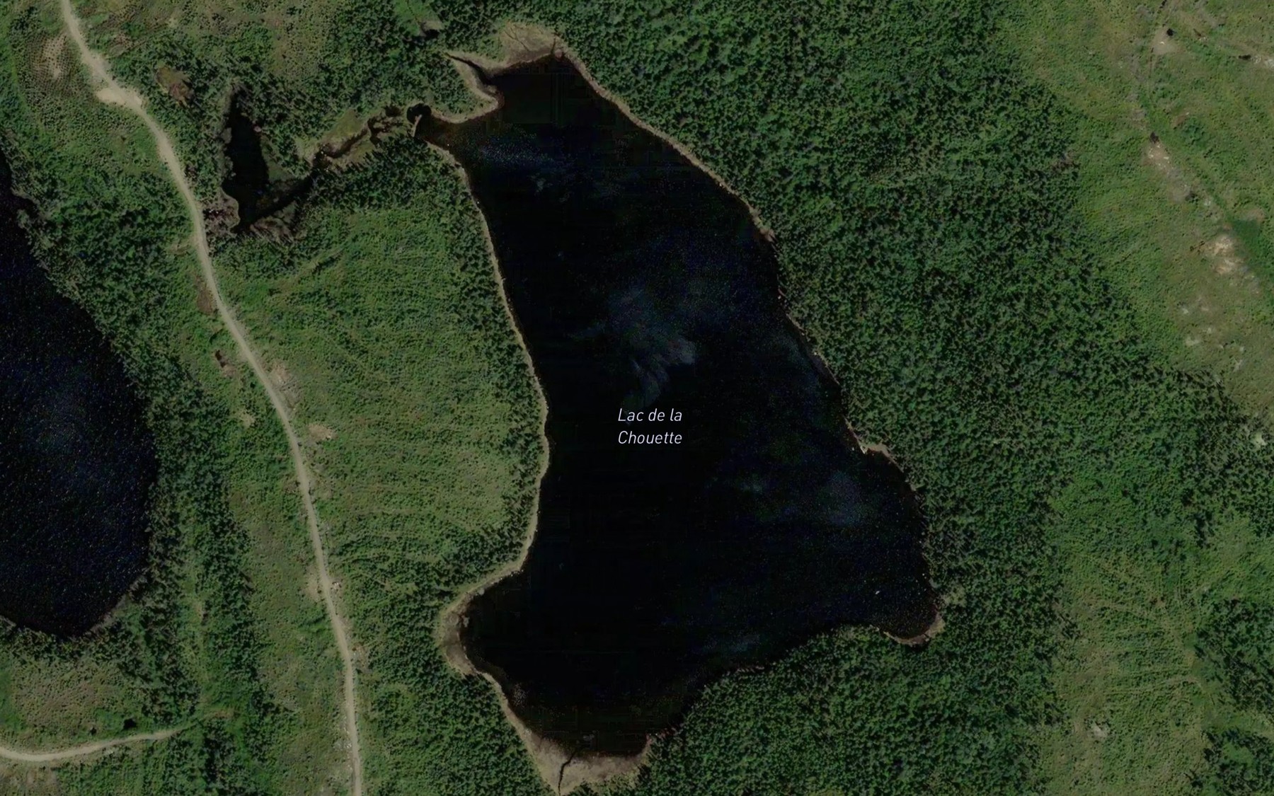 Satellite map of the Lac de la Chouette